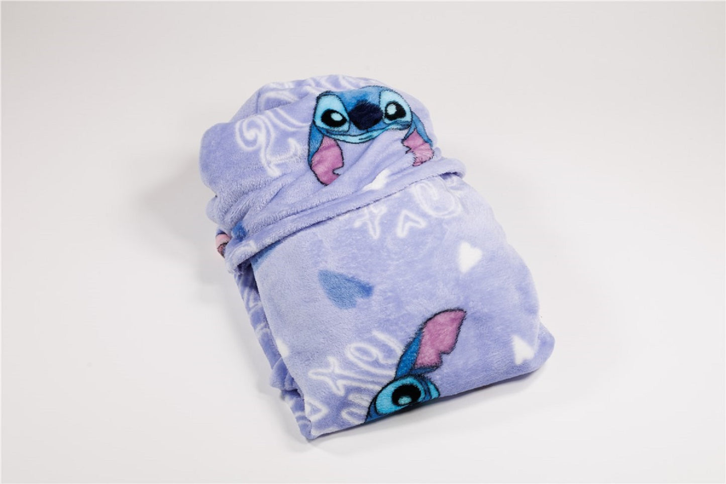 Lilo & Stitch Kuscheldecke mit Kapuze für Kinder – weich & wärmend – 120x150 cm
