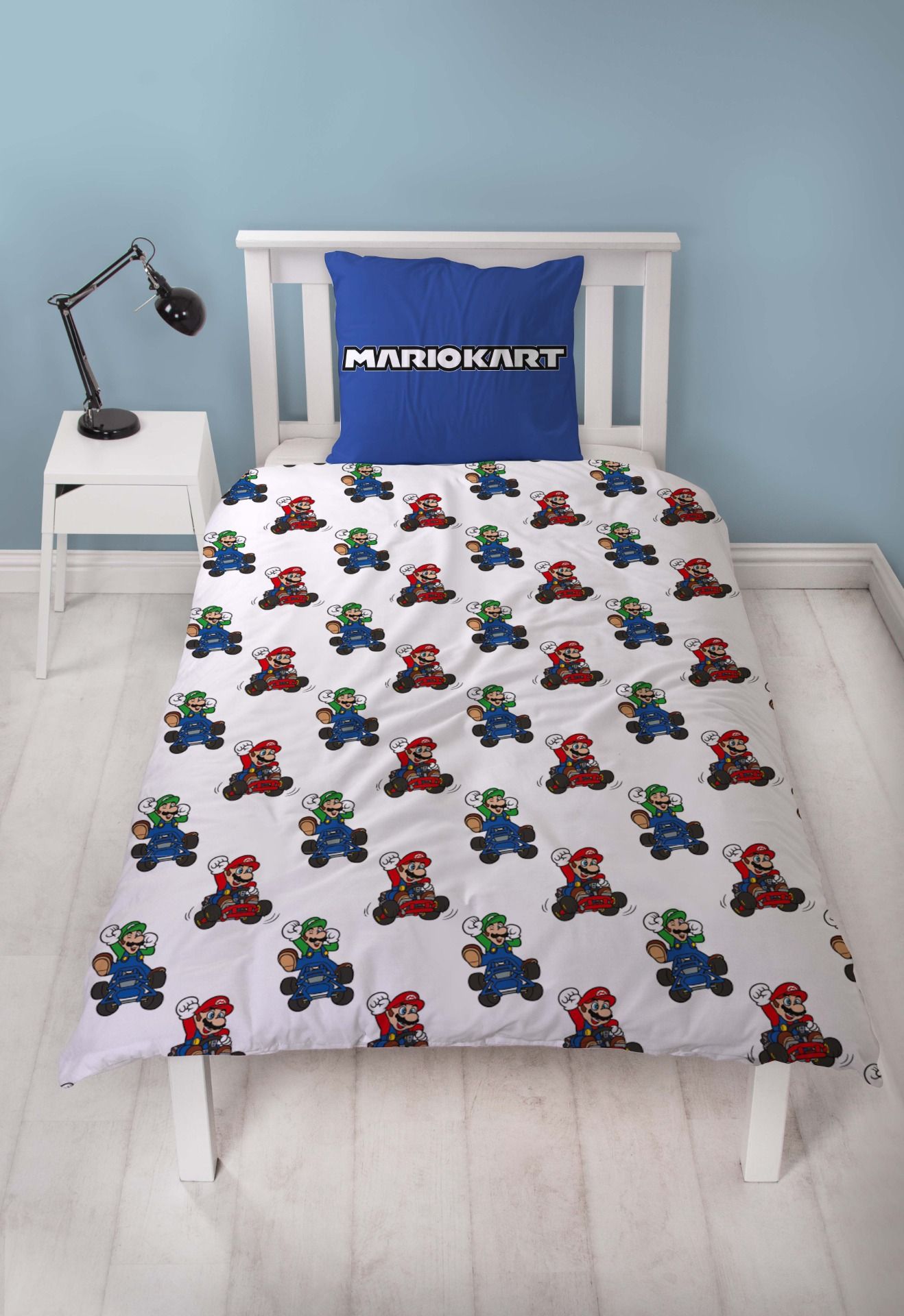 Super Mario Bettwäsche Set aus Microfaser für Kinder – 140x200 cm Bettbezug & 70x70 cm Kissenbezug