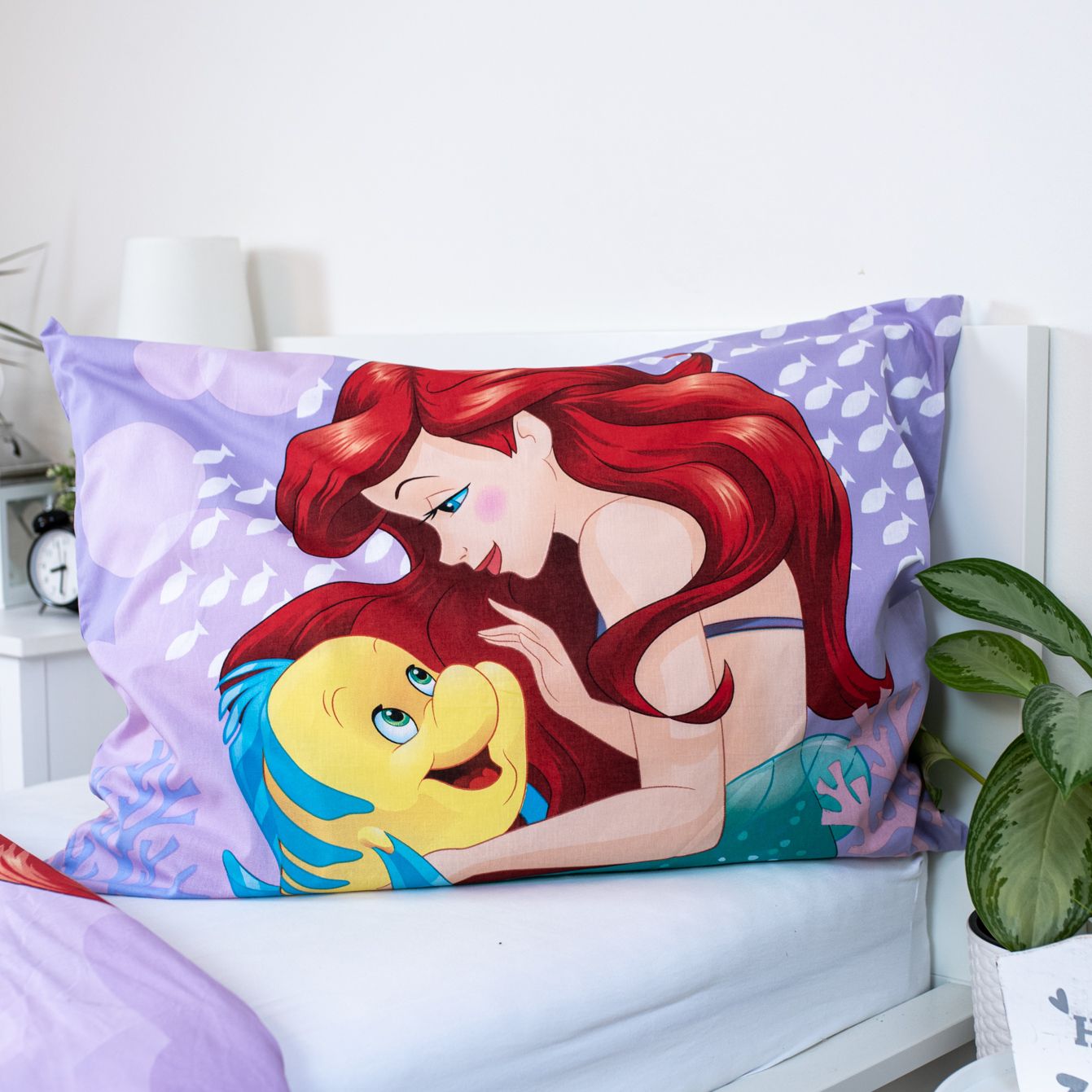Disney Ariel Bettwäsche – Bettbezug 140x200 cm & Kissenbezug 70x90 cm