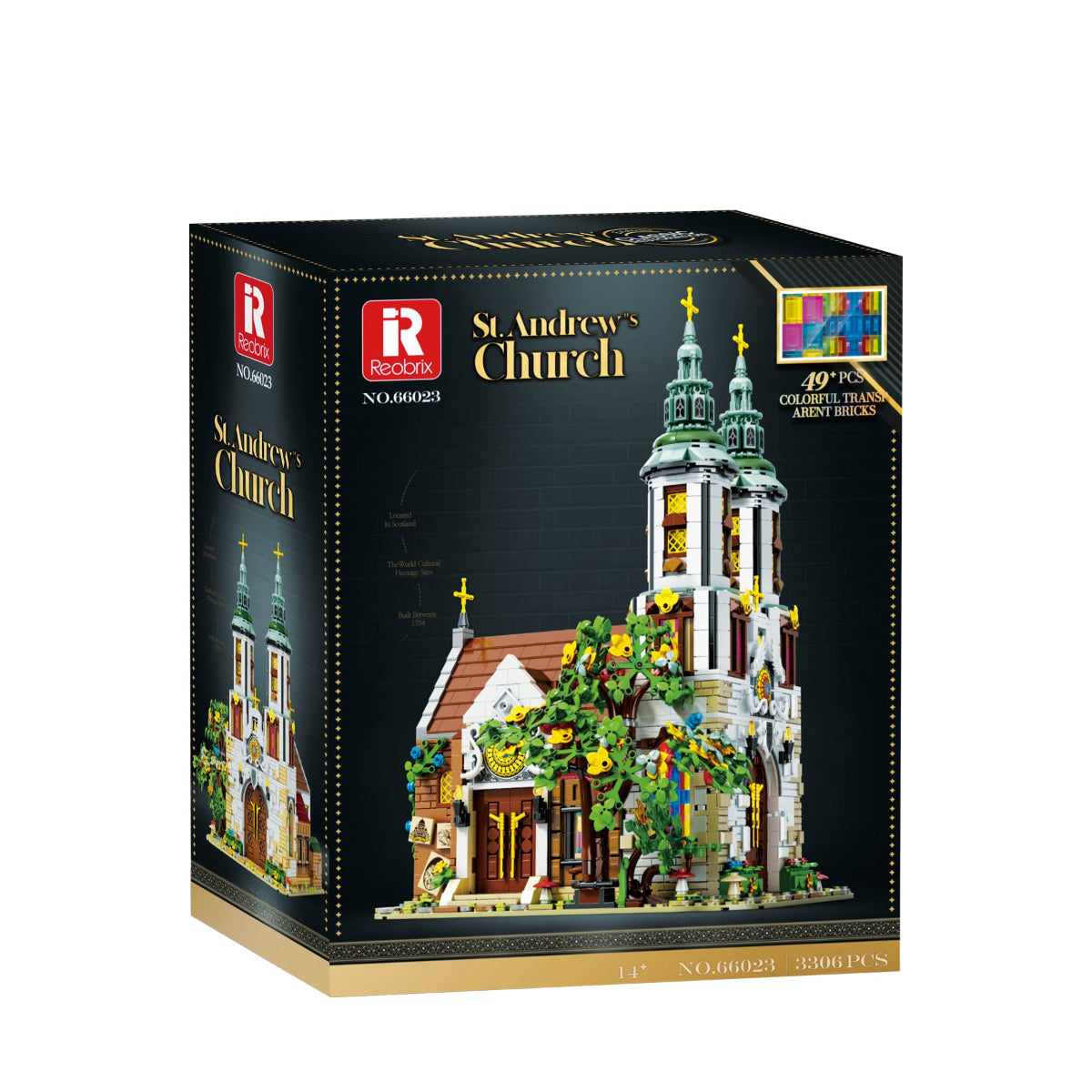 Reobrix 66023 St. Andrew’s Church Klemmbaustein Kirche 3306 Teile ab 14