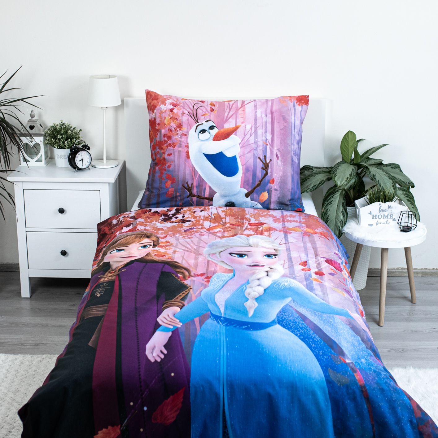Disney Frozen Baumwolle Bettwäsche Bettbezug 140x200 cm & Kissenbezug 70x90 cm