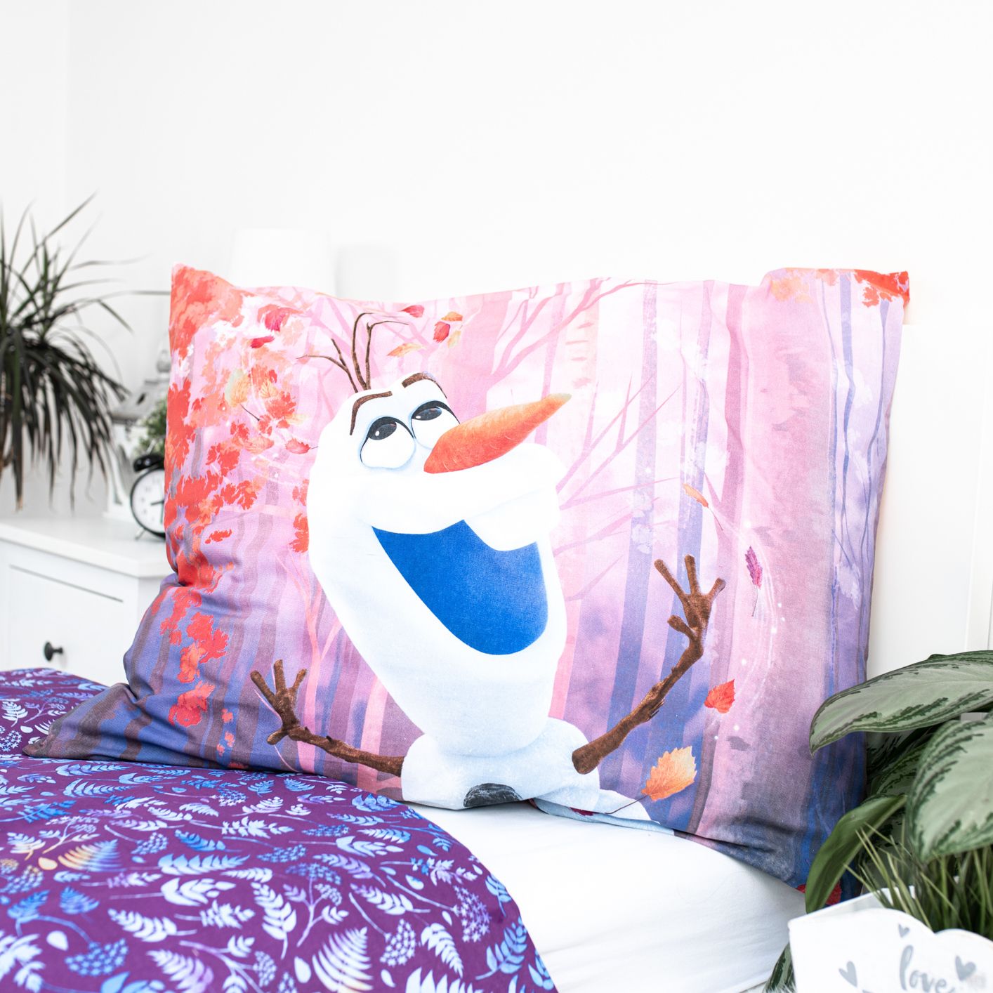 Disney Frozen Baumwolle Bettwäsche Bettbezug 140x200 cm & Kissenbezug 70x90 cm