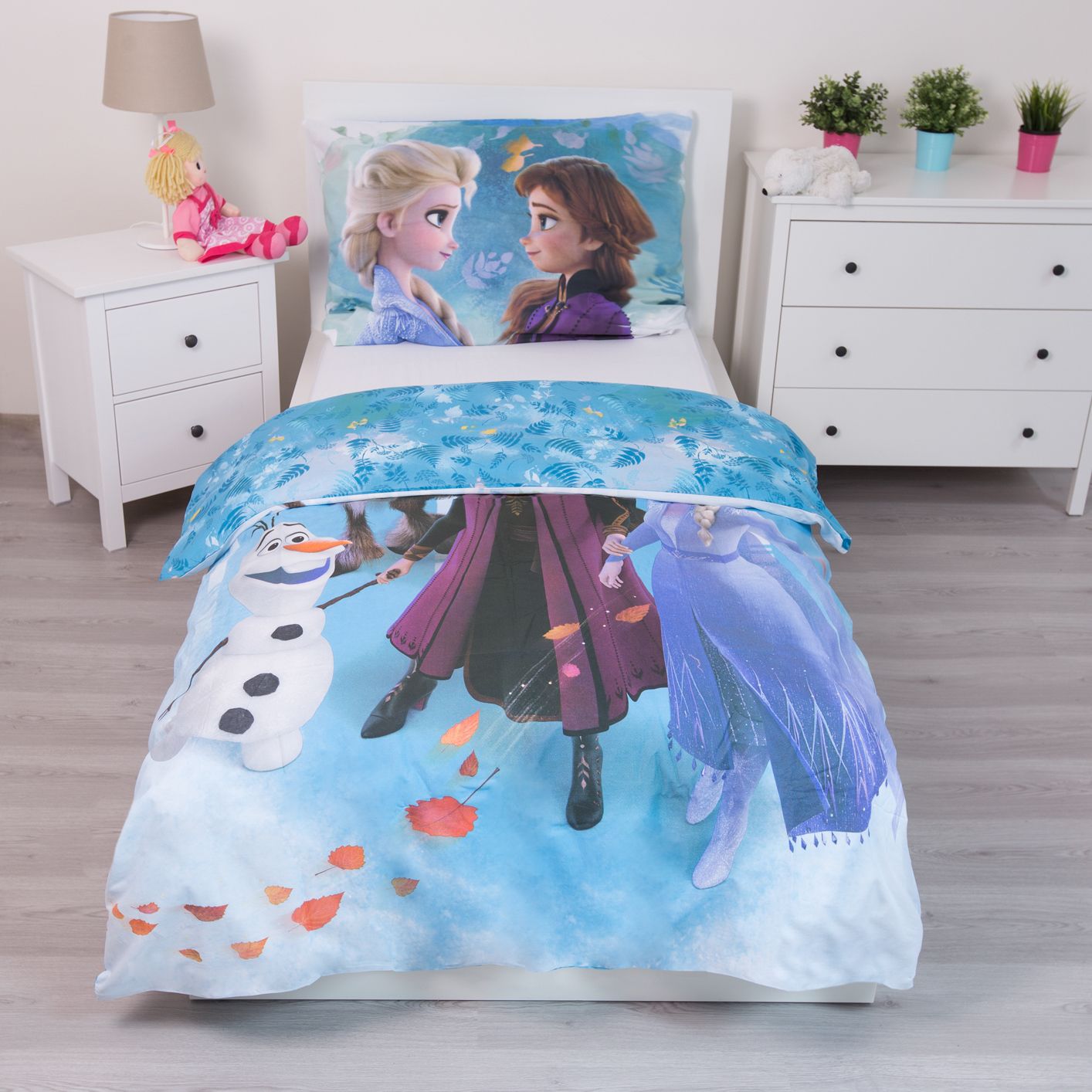 Disney Frozen Bettwäsche-Set – Kuschelige Baumwolle, 140x200 cm & 70x90 cm