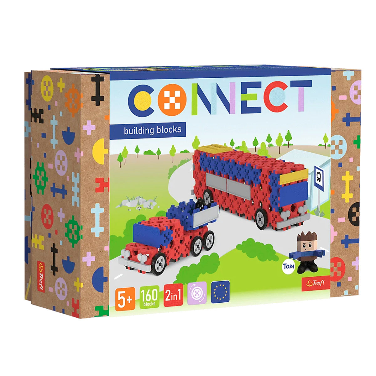 Connect Konstruktionsspielzeug – Bus oder Pick-up aus 160 Bausteinen