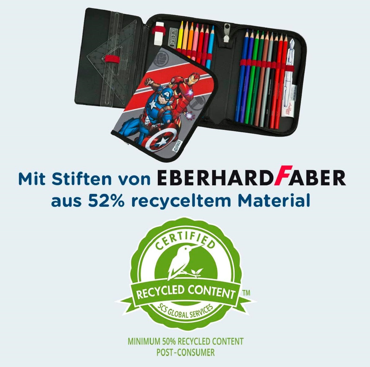 Marvel Avengers Gefüllte Federmappe Federmäppchen Set Schüleretui