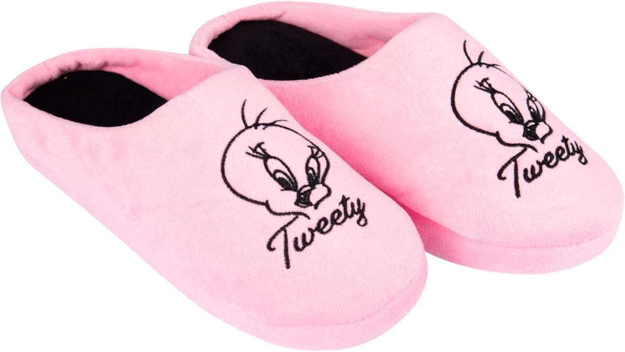 United Labels Looney Tunes Hausschuhe für Damen Tweety Design Puschen Slipper Pantoffeln Pink