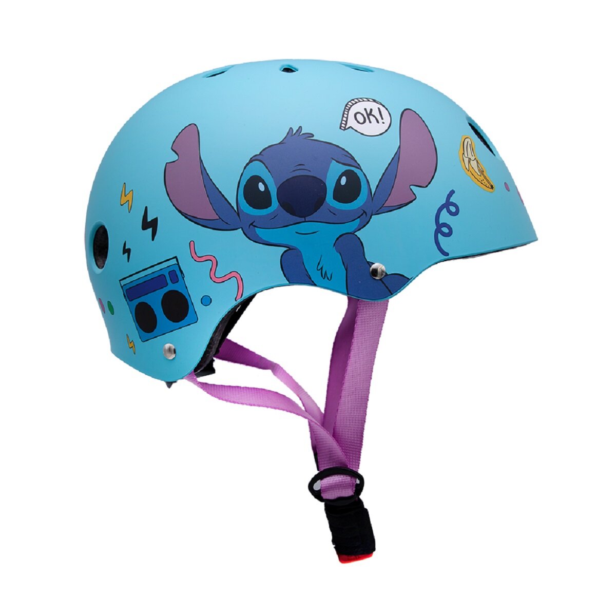 Lilo & Stitch Fahrradhelm Stitch für Kinder – Sicherer Schutz beim Radfahren und Skaten (Größe M)