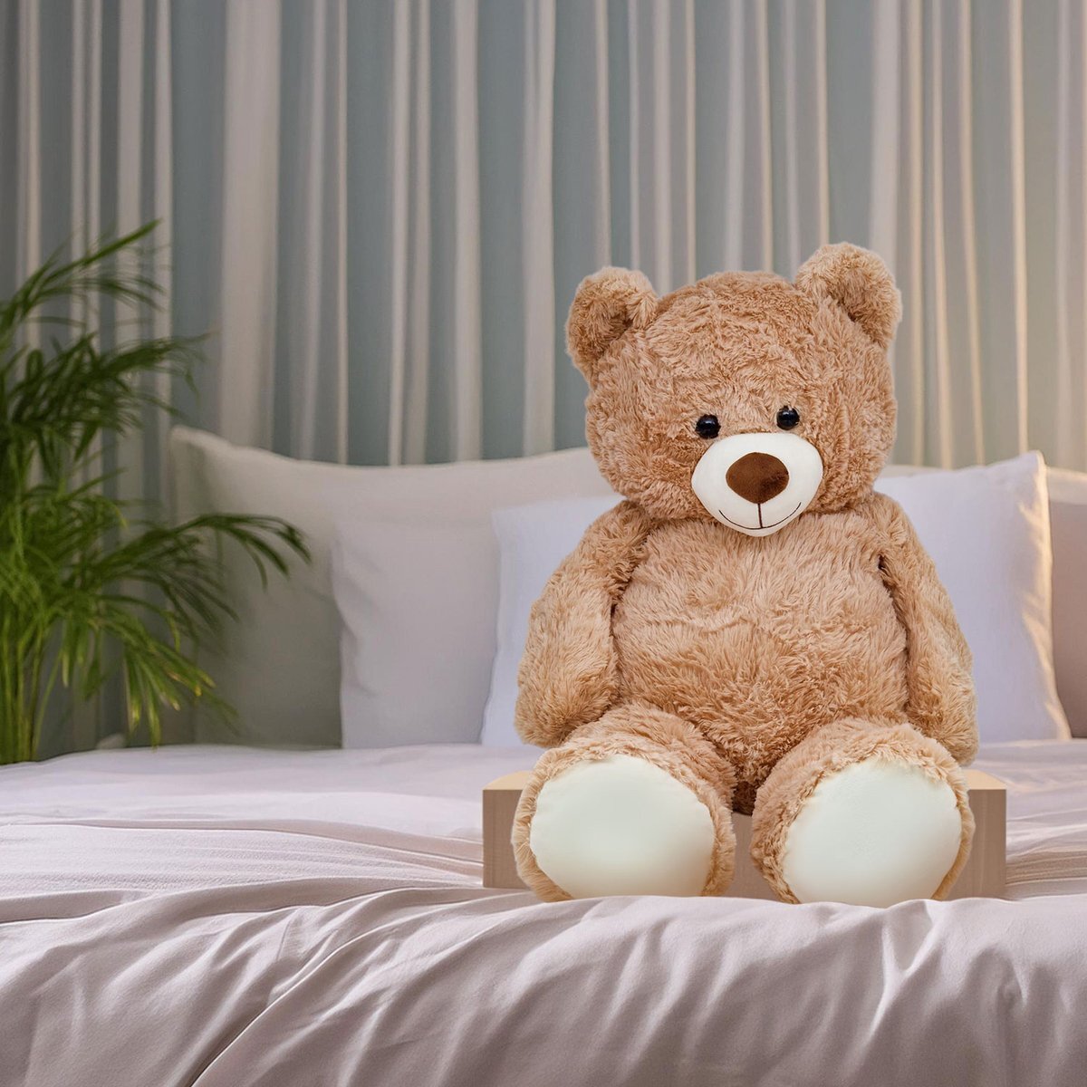 XXL Kuscheltier Teddybär 1m Kuschelbär – Flauschiger Plüschbär, 100 cm groß