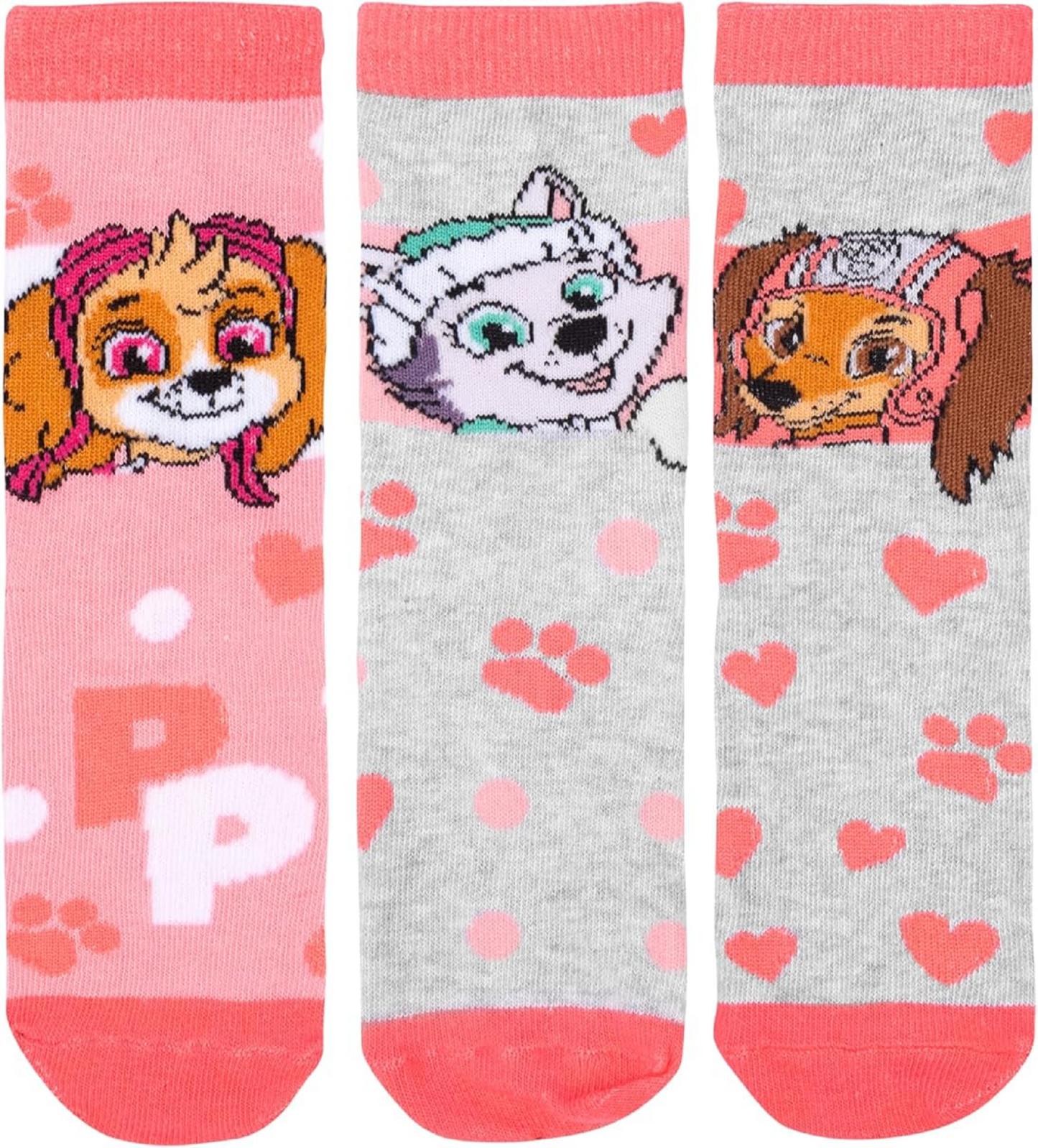 Paw Patrol Socken für Mädchen - Kinder Sneaker Söckchen (3er Pack)