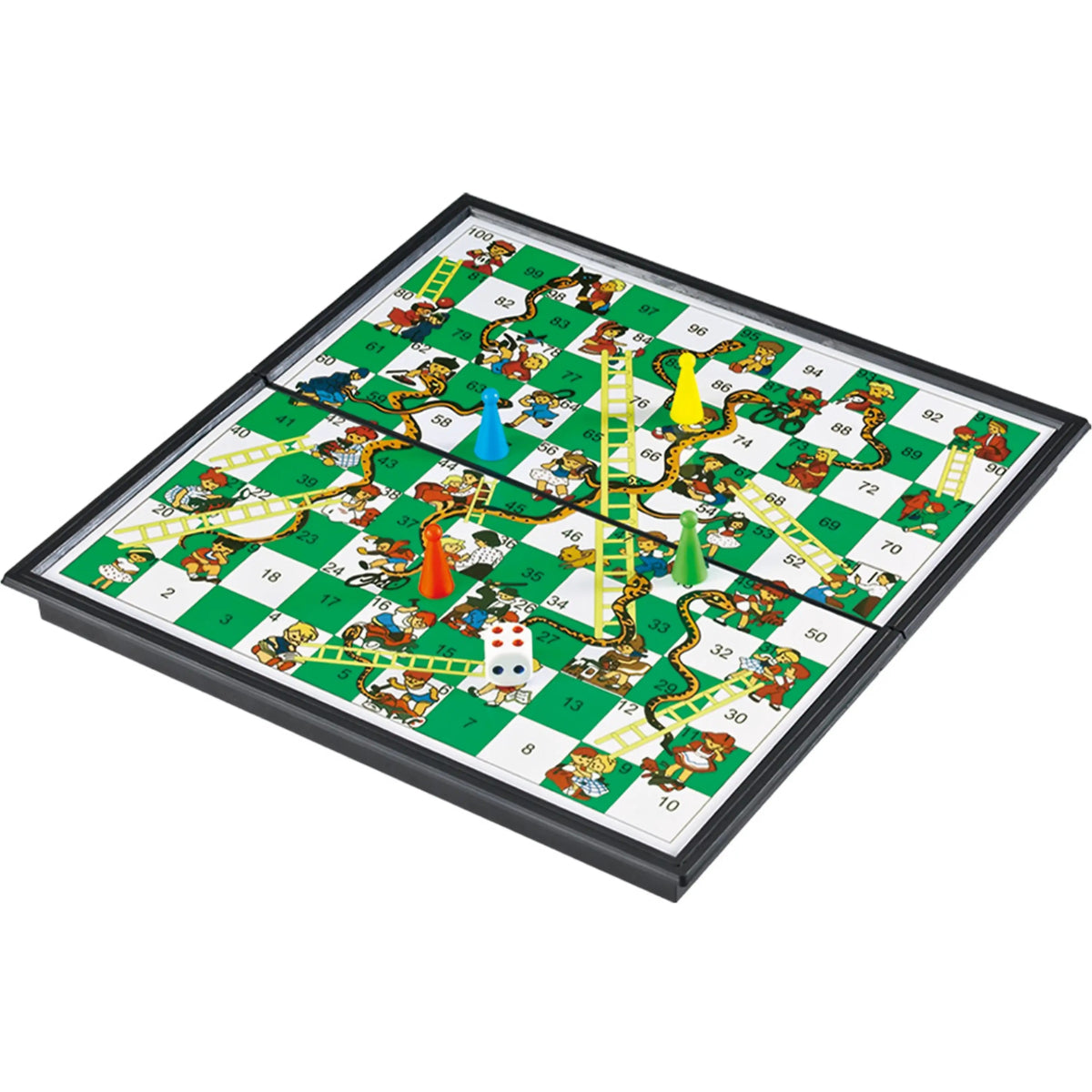Jollity Works 5-in-1 Familienspiele Brettspiel Sammlung Spielesammlung ab 6 Jahren