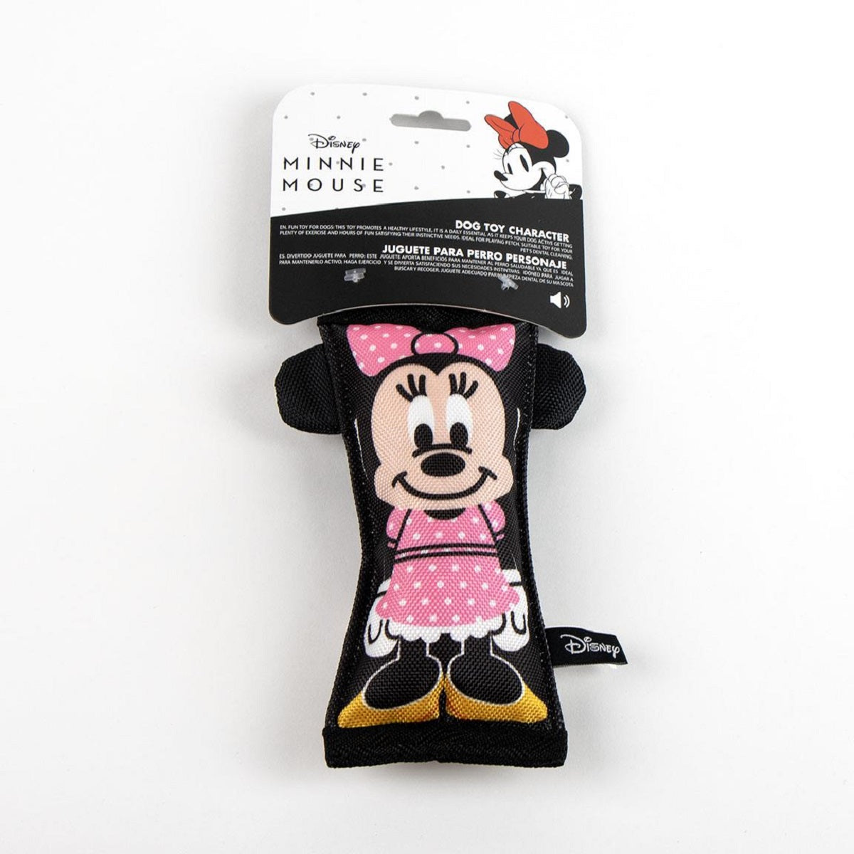 Disney Minnie Mouse Hundespielzeug mit Quietscher – Weiches Polyester für Spielspaß