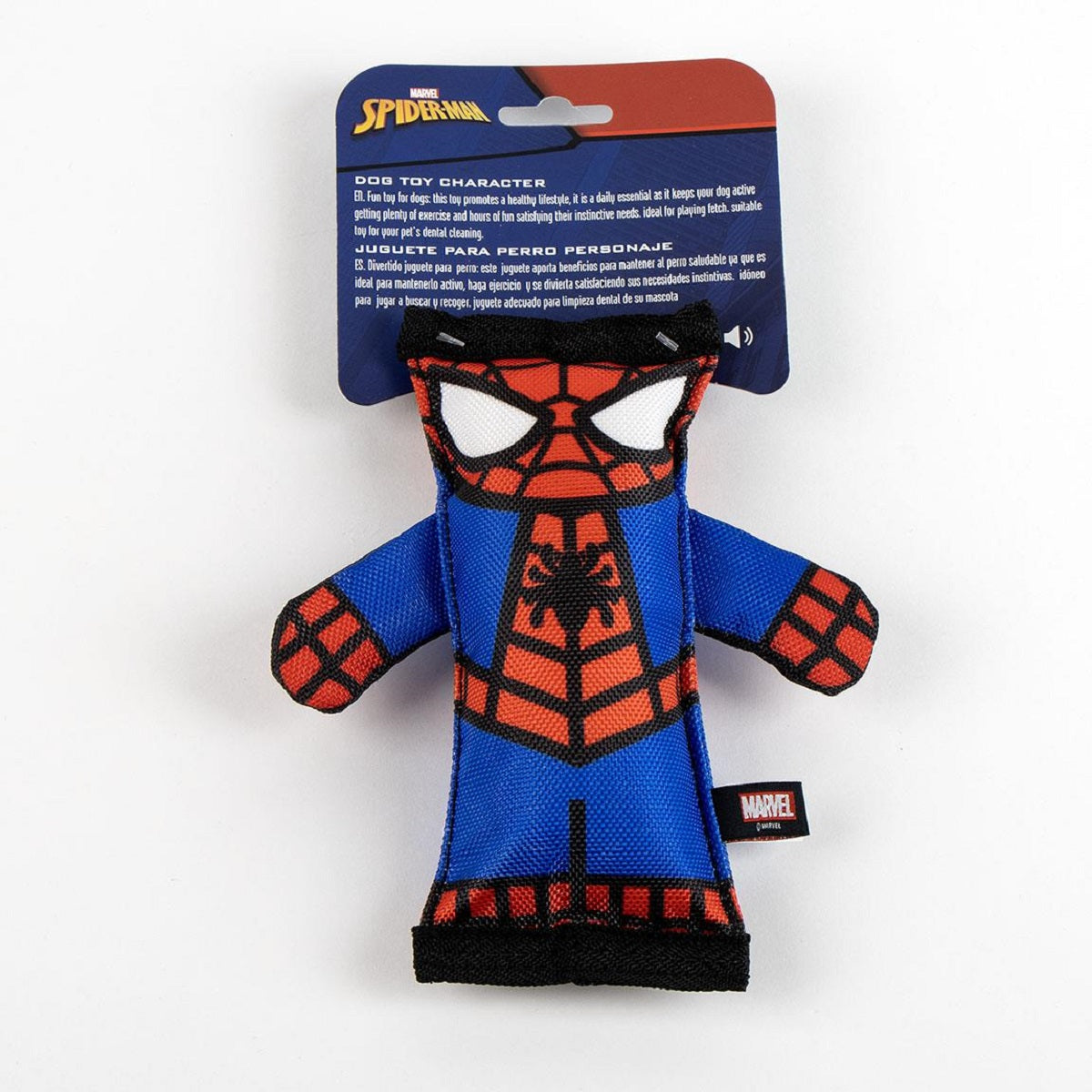 Spiderman Hundespielzeug mit Quietscher – Weiches Polyester für Spielspaß