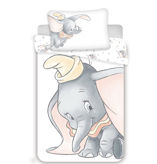 Disney Dumbo Kinder Bettwäsche-Set – Bettbezug 100x135 cm & Kissenbezug 40x60 cm