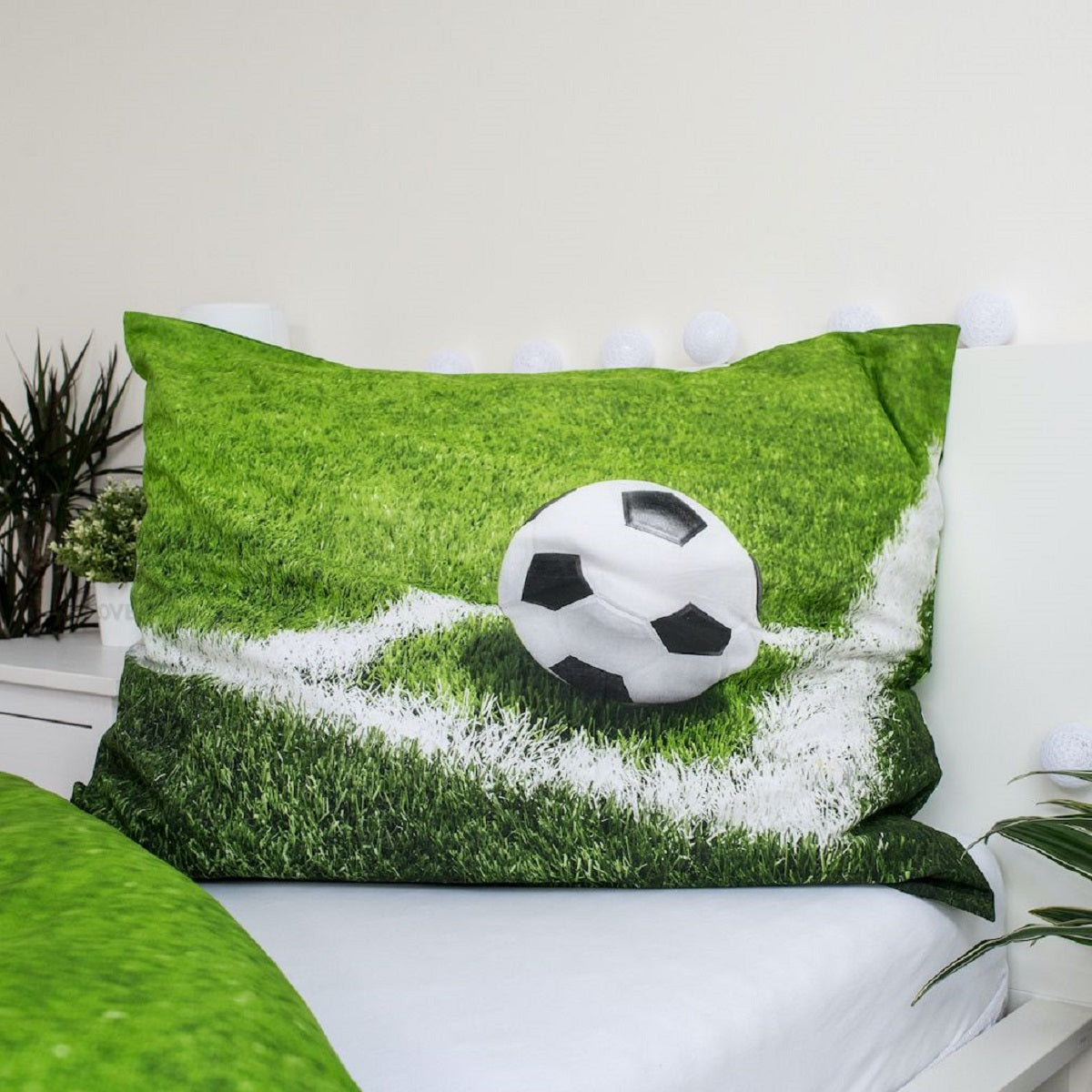 Football Baumwolle Bettwäsche – Bettbezug 140x200 cm & Kissenbezug 70x90 cm