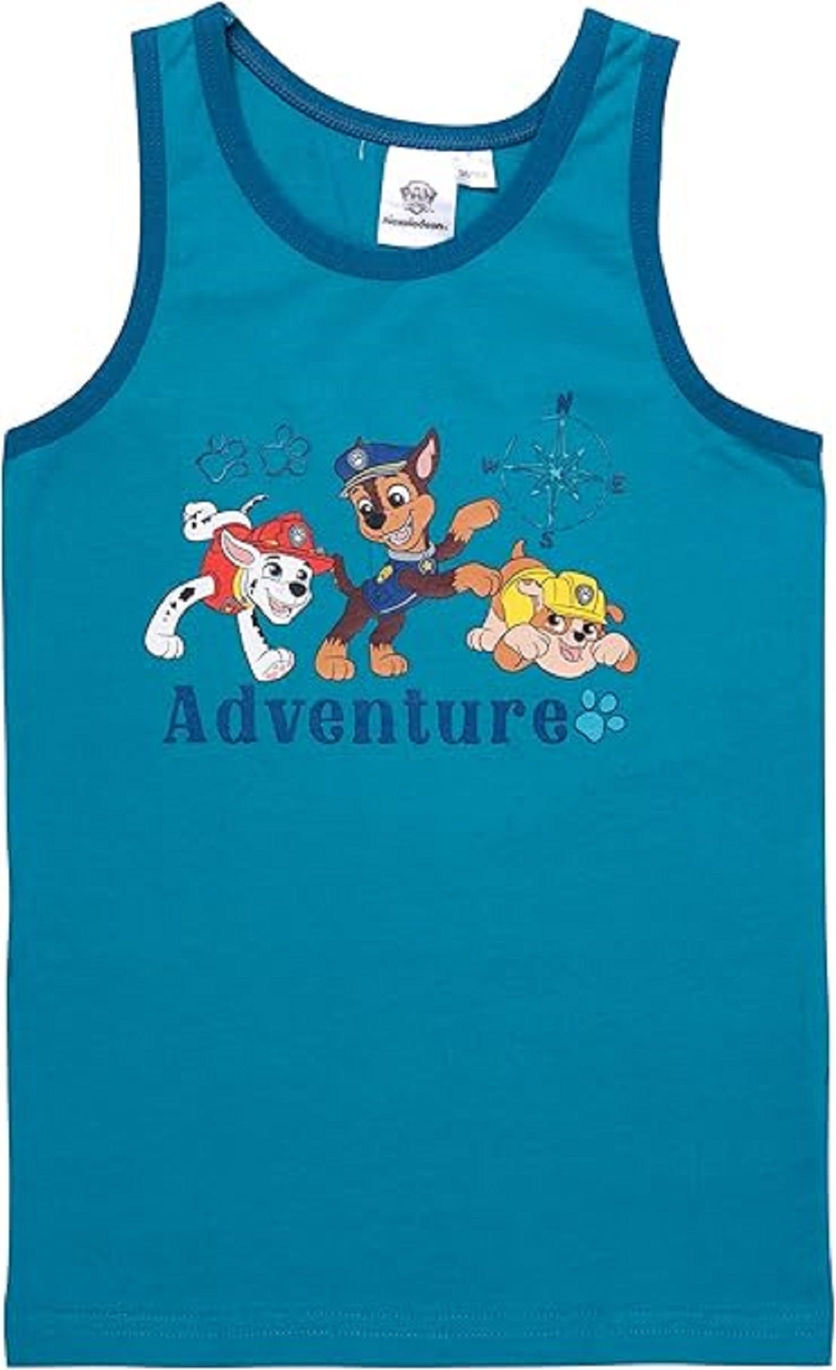 Paw Patrol Unterhemd für Jungen - Kinder Tank Top Unterwäsche Blau (2er Pack)
