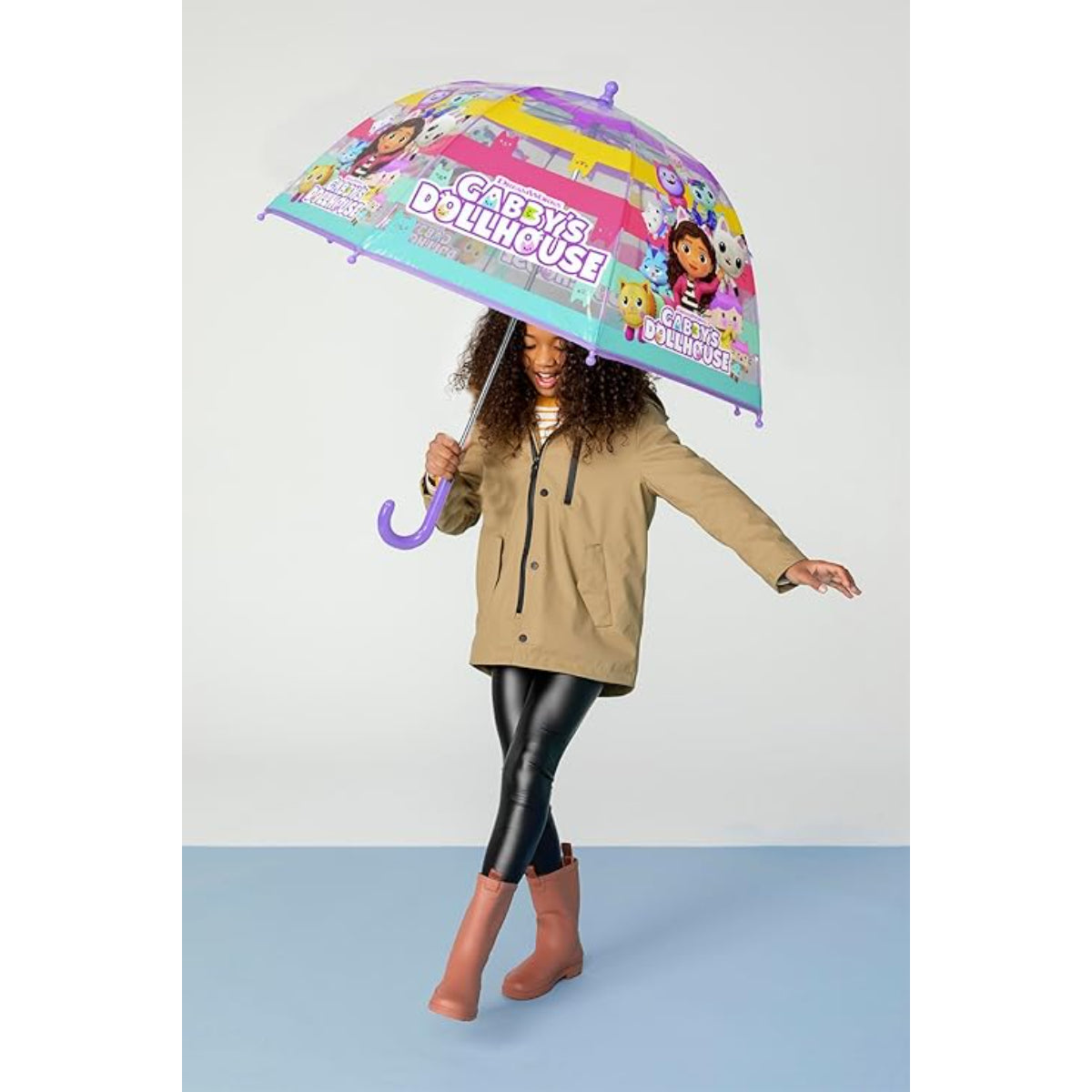 Gabby´s Dollhouse ⌀ 48 cm Kinder Regenschirm transparent