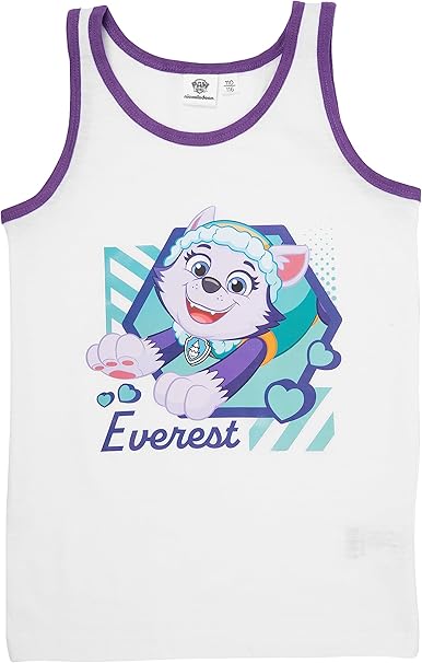 Paw Patrol Unterhemd für Mädchen Kinder Tank Top Hemdchen Unterwäsche Rosa/Weiß (2er Pack)