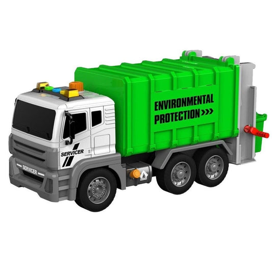 Jollity Works Garbage Truck Spielzeug LKW mit Effekten Licht- und Sound Truck