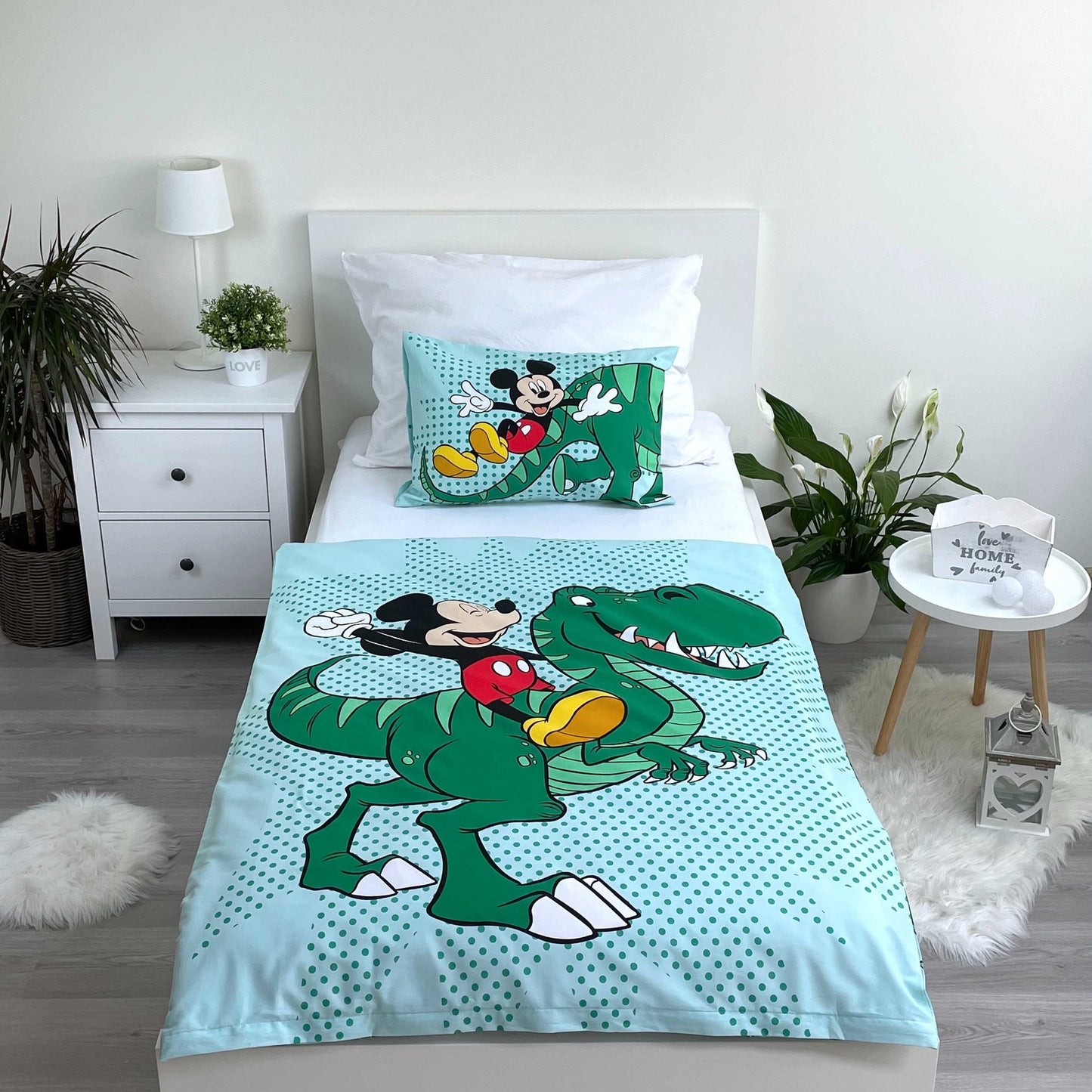 Disney Mickey Mouse Kinderbettwäsche – Bettbezug 100x135 cm & Kissenbezug 40x60 cm