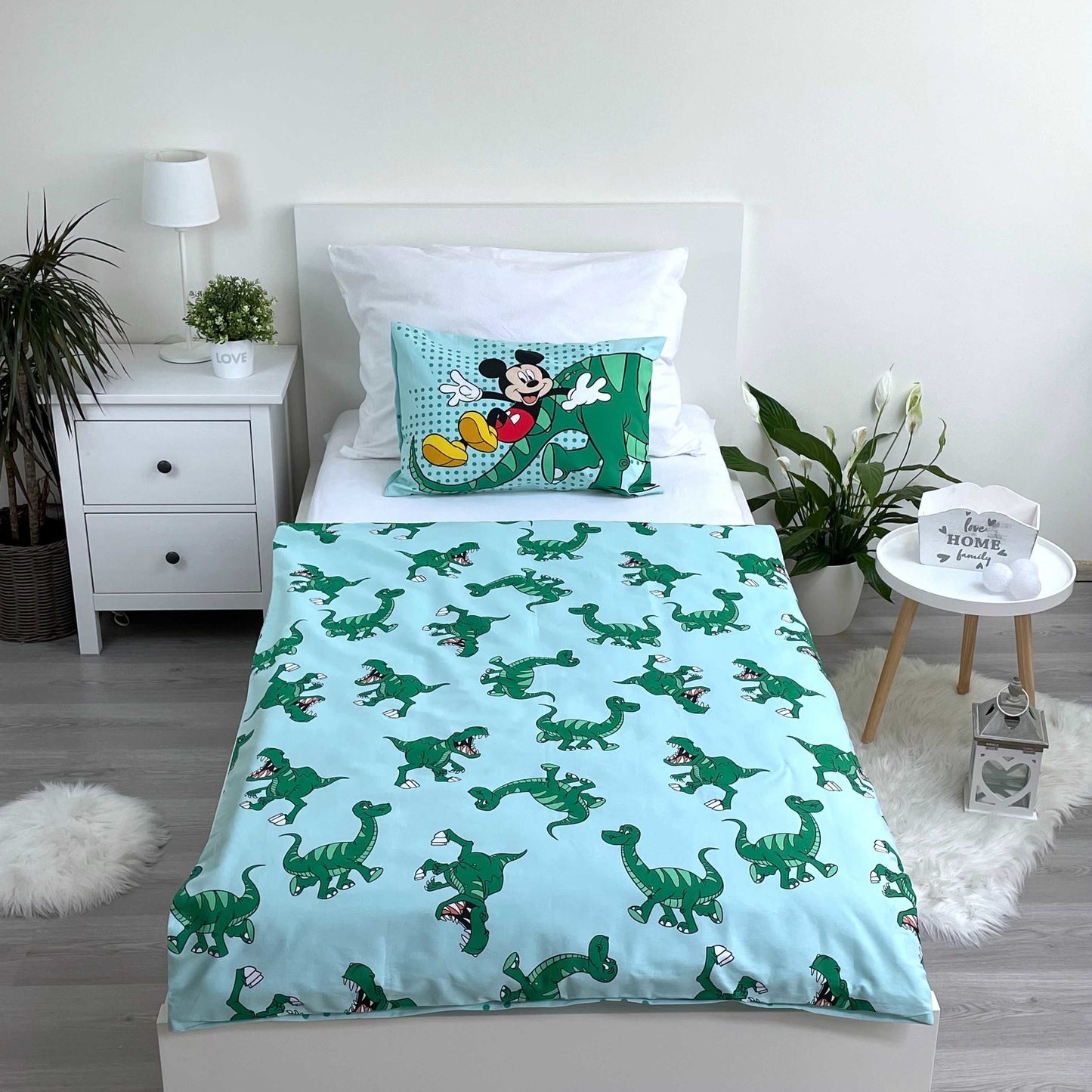 Disney Mickey Mouse Kinderbettwäsche – Bettbezug 100x135 cm & Kissenbezug 40x60 cm