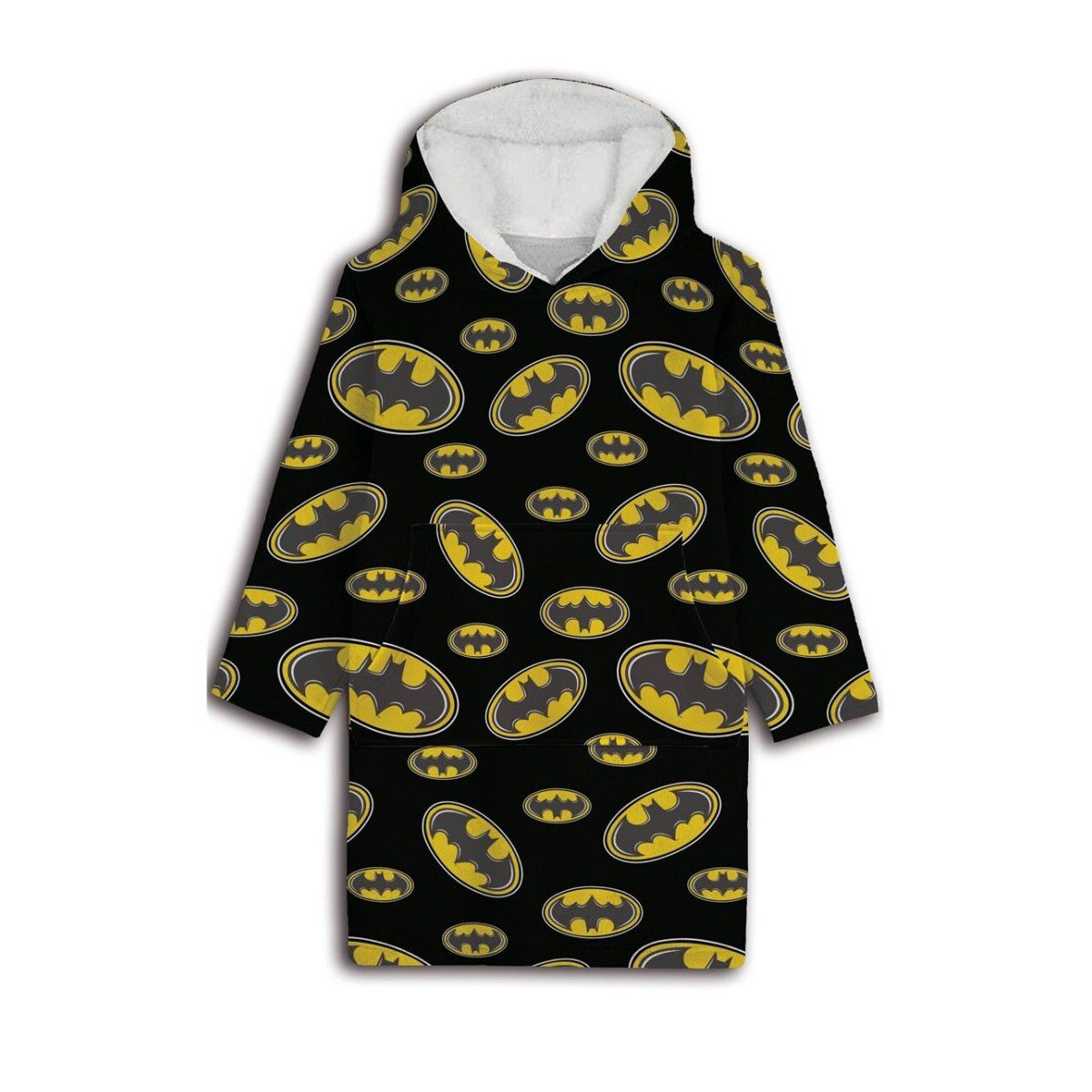 Batman Warm Hoodie-Decke mit Kapuze für Kinder – Kuschelige One Size Decke für Zuhause