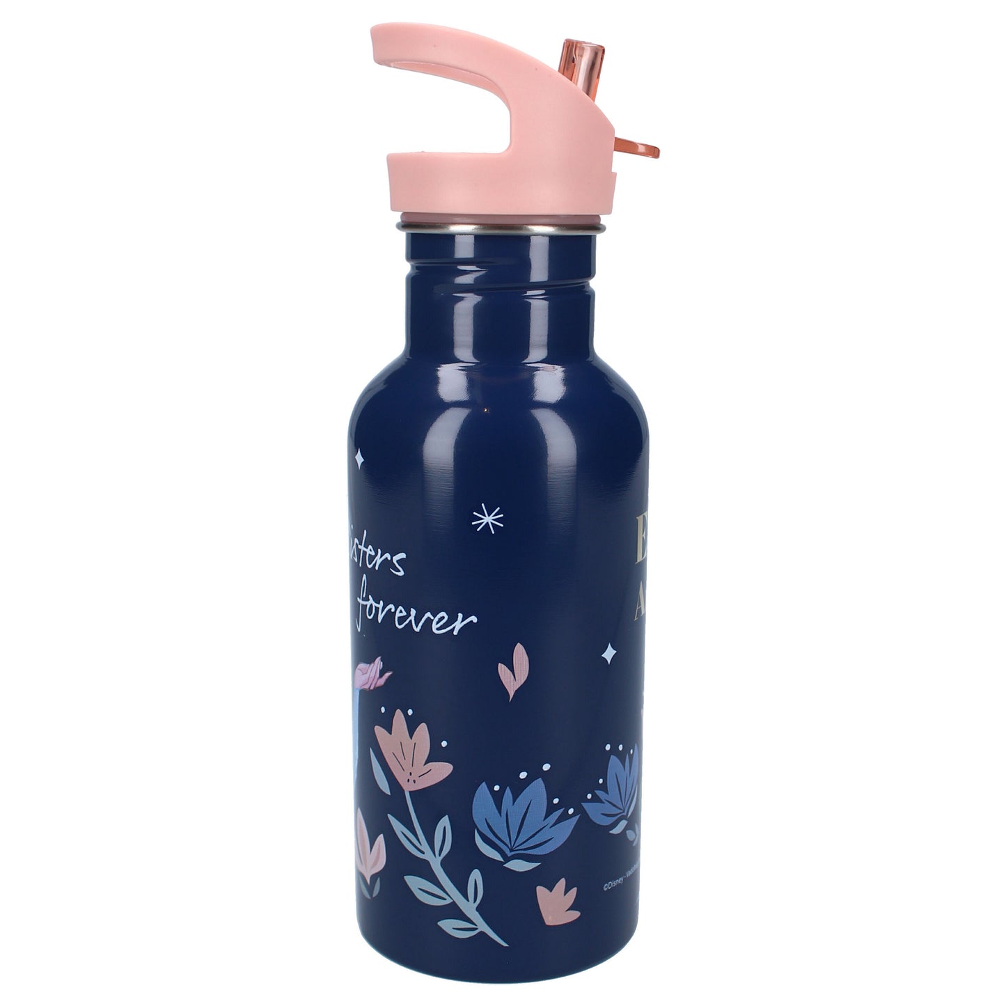 Disney Frozen II 500 ml Wasserflasche – Kinderflasche mit Griff & Strohhalm