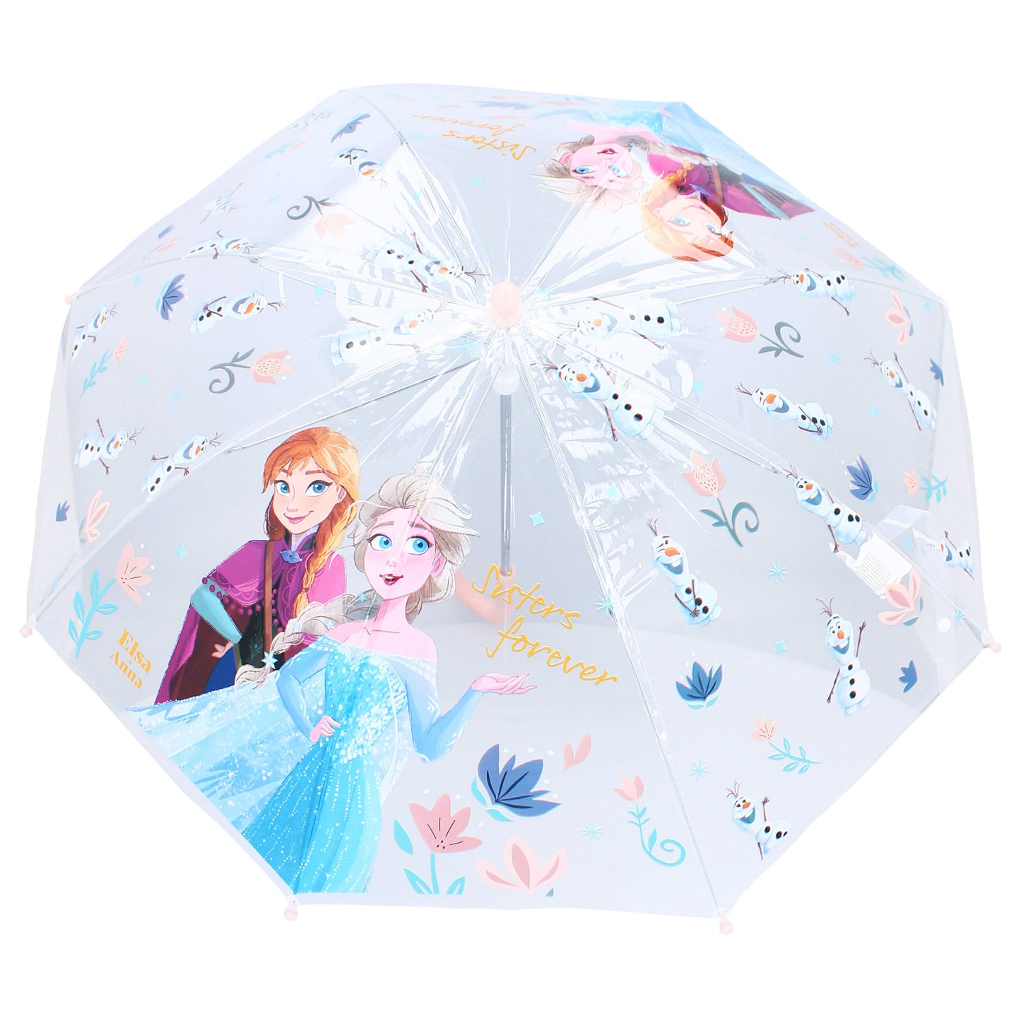 Disney Frozen II Schirm Ø 71 cm – Bunter Regenschirm für Kinder mit Elsa und Anna