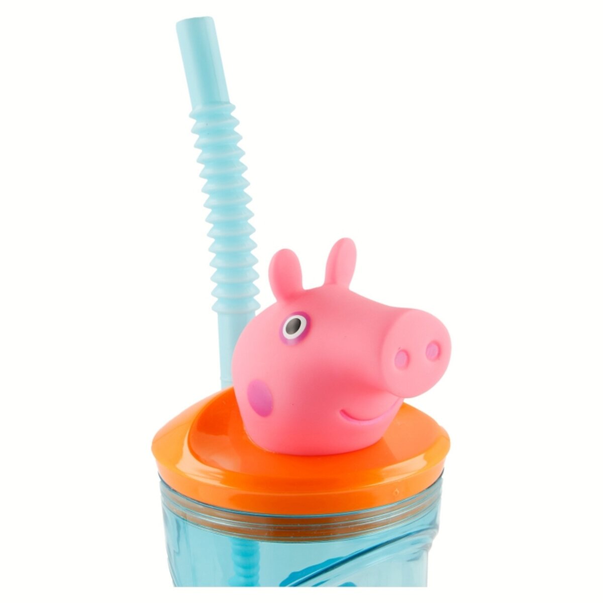 Stor Peppa Pig Trinkbecher – 3D Kinderbecher & Strohhalmbecher 360 ml