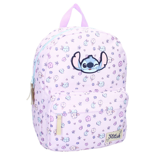 Disney Stitch Rucksack Kinder Blooming Bags Schulrucksack Lila Blumenmotiv
