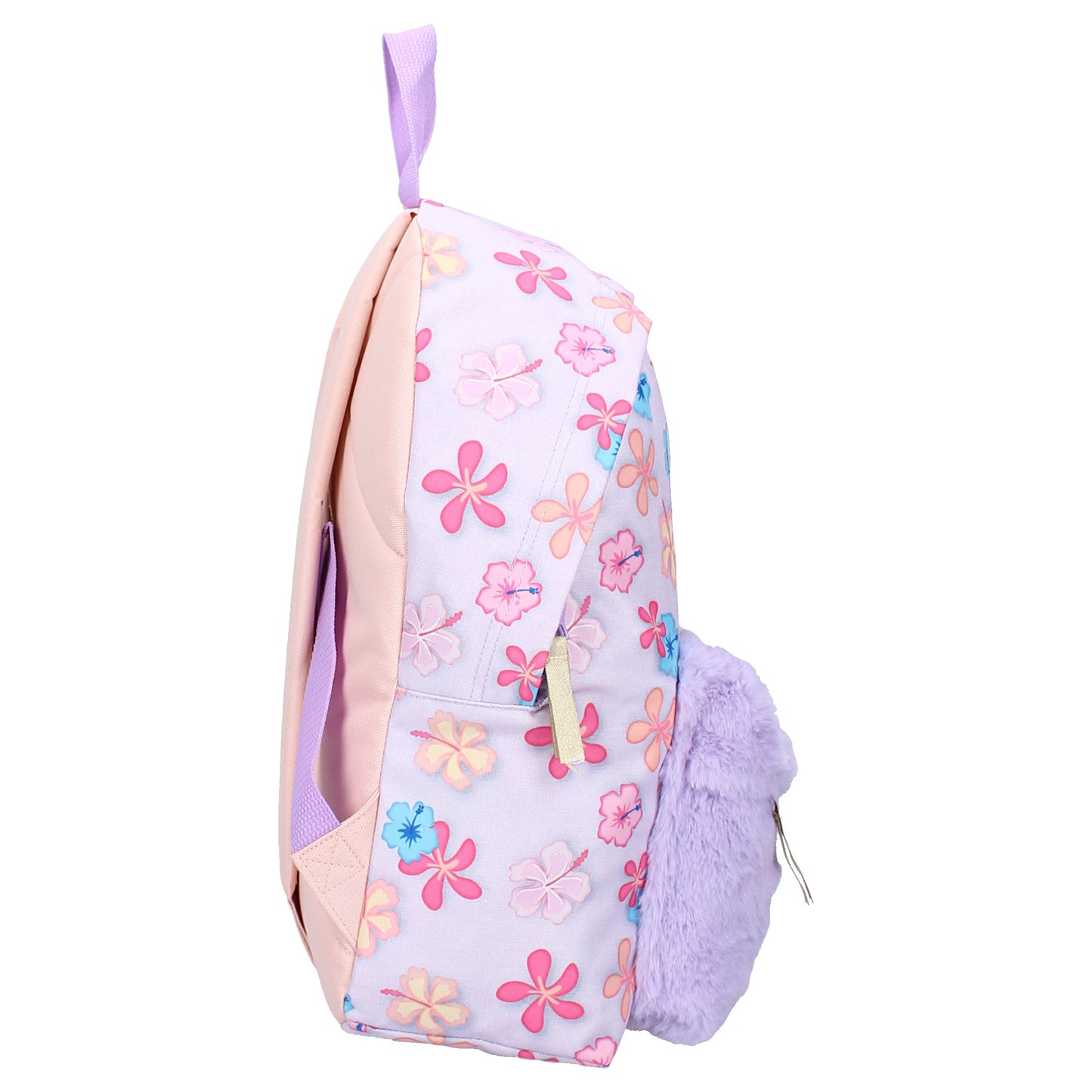 Disney Stitch Rucksack Kinder Blooming Bags Schulrucksack Lila Blumenmotiv