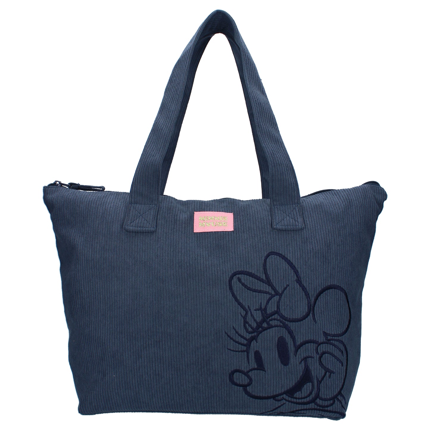 Disney Minnie Mouse Tasche Shopper – weicher Rippstoff & praktischer Stauraum