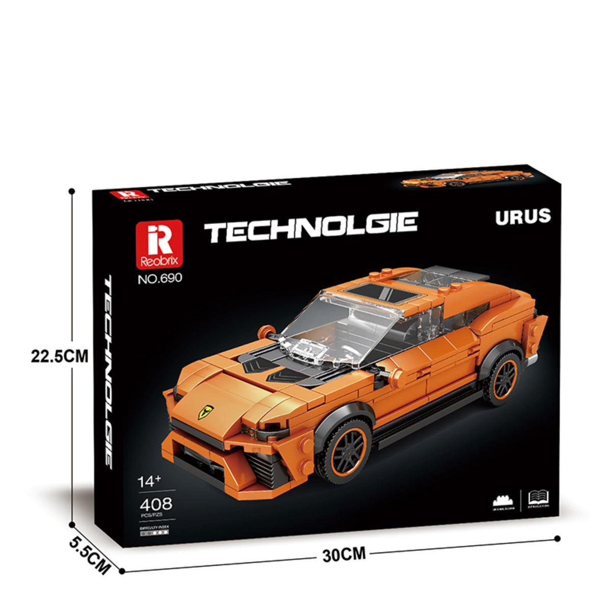 Reobrix 690 Rennwagen 1:24 Klemmbaustein Auto 408 Teile ab 14