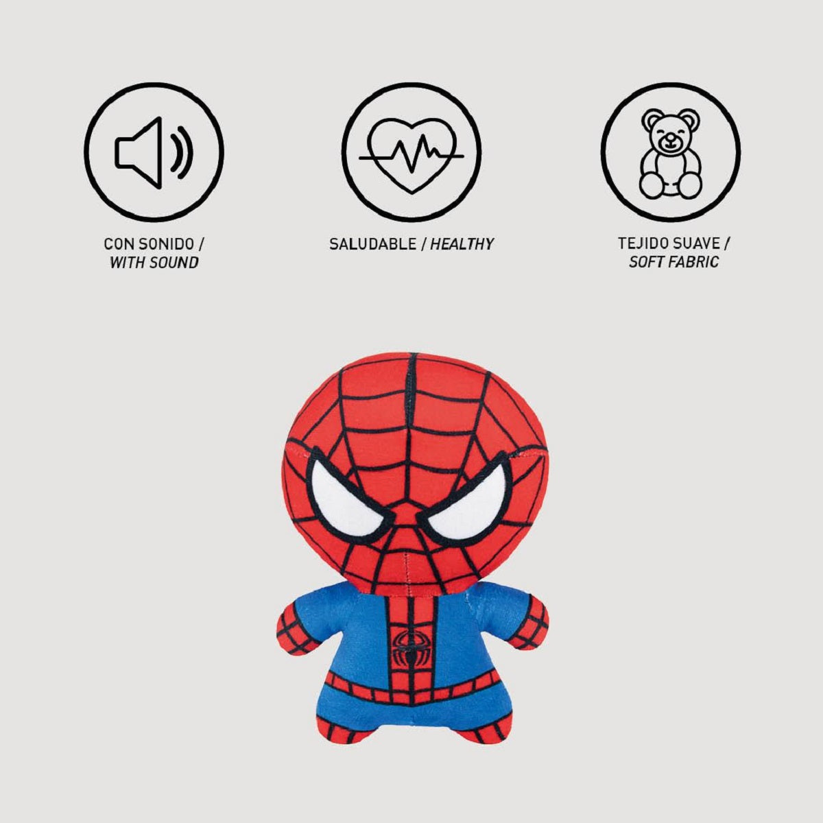 Spiderman Hundespielzeug – Quietschendes Kuscheltier aus Polyester