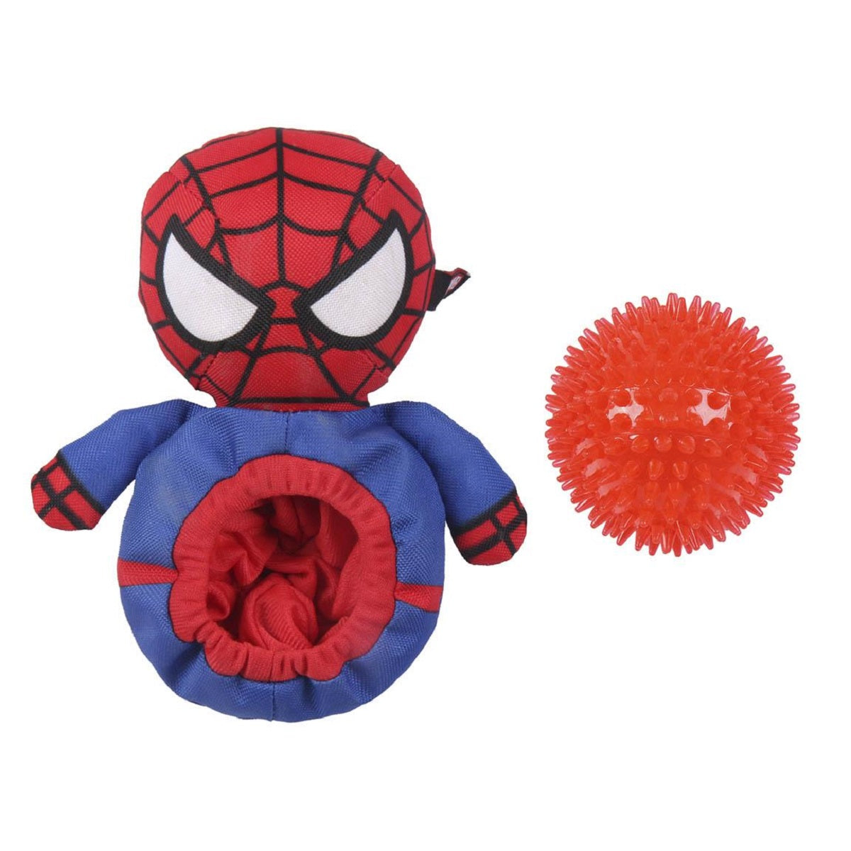 Spiderman Hundespielzeug – Weiches Kuscheltier mit integriertem Ball