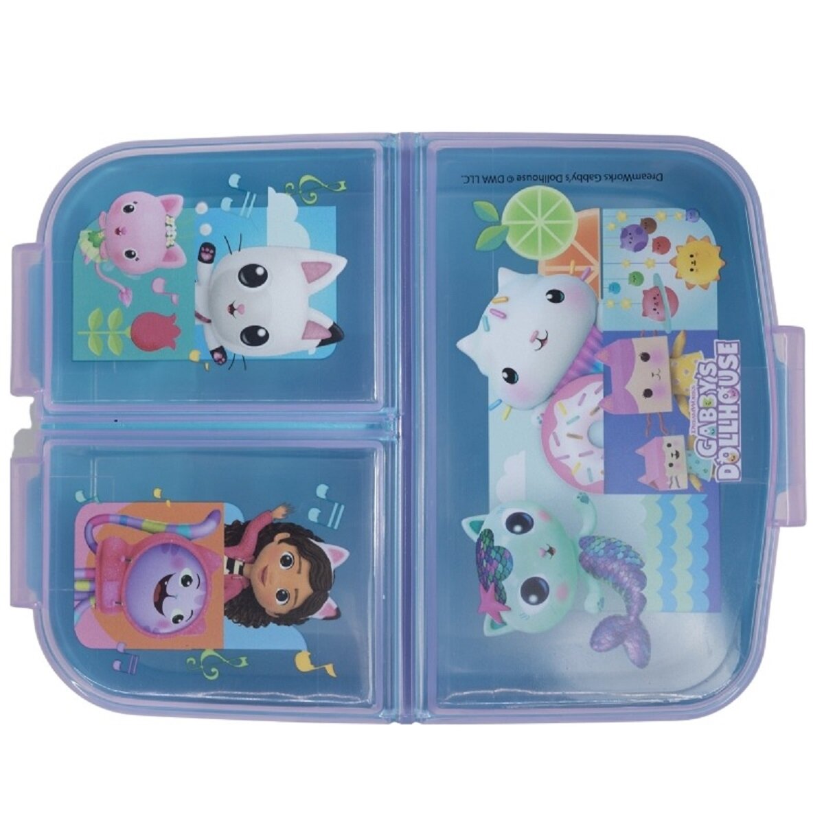 Gabby´s Dollhouse Kinder Brotdose – Lunchbox mit 3 Fächern & tollem Design