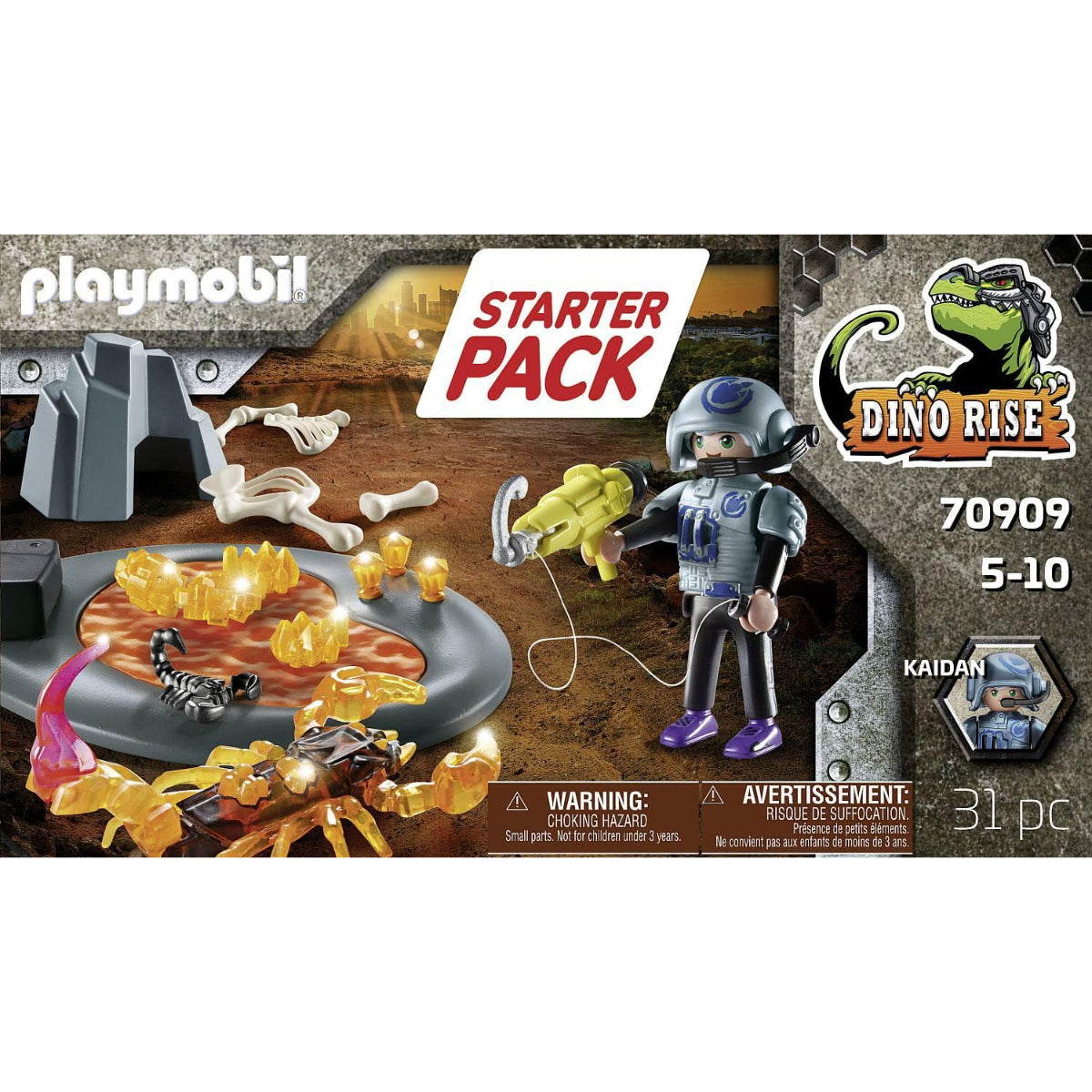 Playmobil Spielzeug Set Dino Abenteuer mit Skorpion Figur und Zubehör Starter Pack ab 5 Jahre
