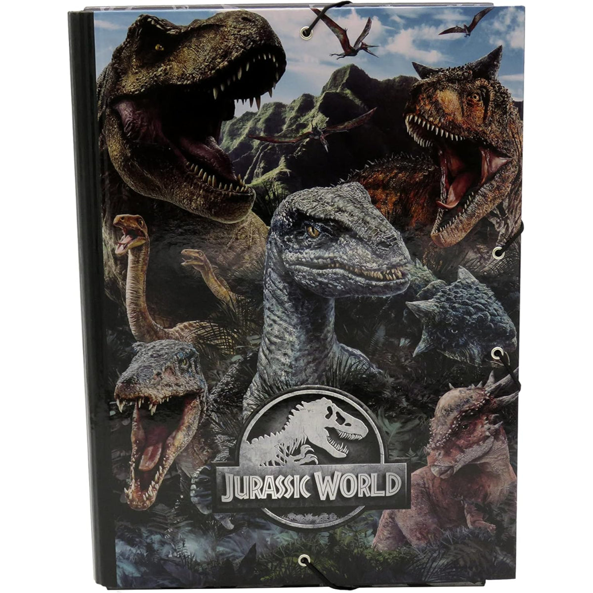 Jurassic World Ordner mit Klappen A4 Dokumentenmappe Schulordner