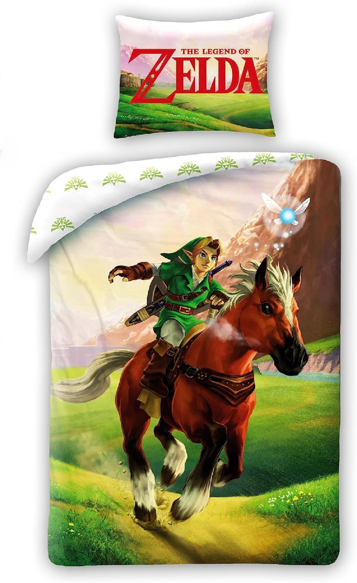The Legend of Zelda Bettwäsche Set aus Baumwolle Bettdeckenbezug 140 × 200 cm mit 70 × 90 cm Kissenbezug