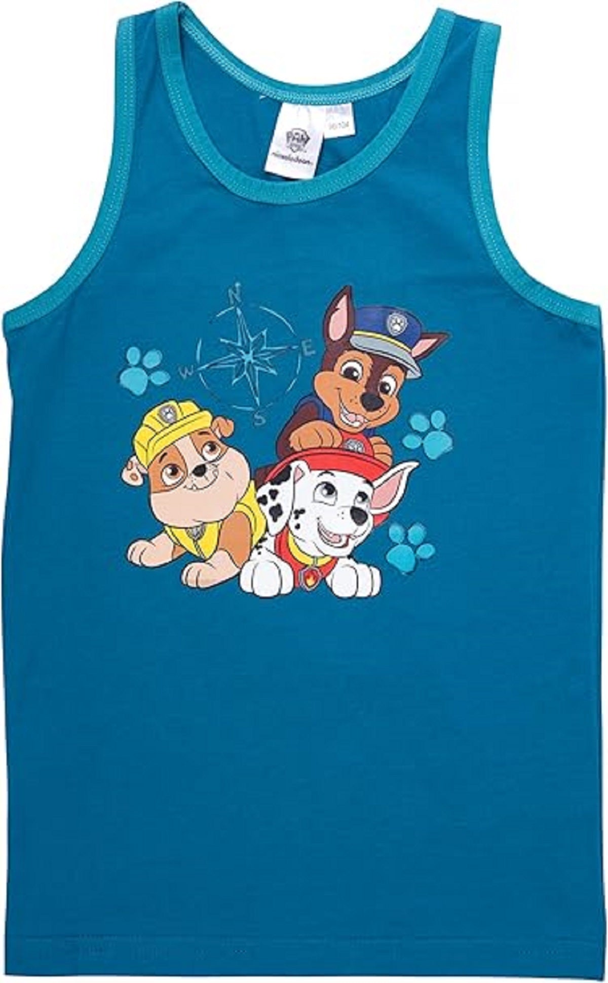 Paw Patrol Unterhemd für Jungen - Kinder Tank Top Unterwäsche Blau (2er Pack)