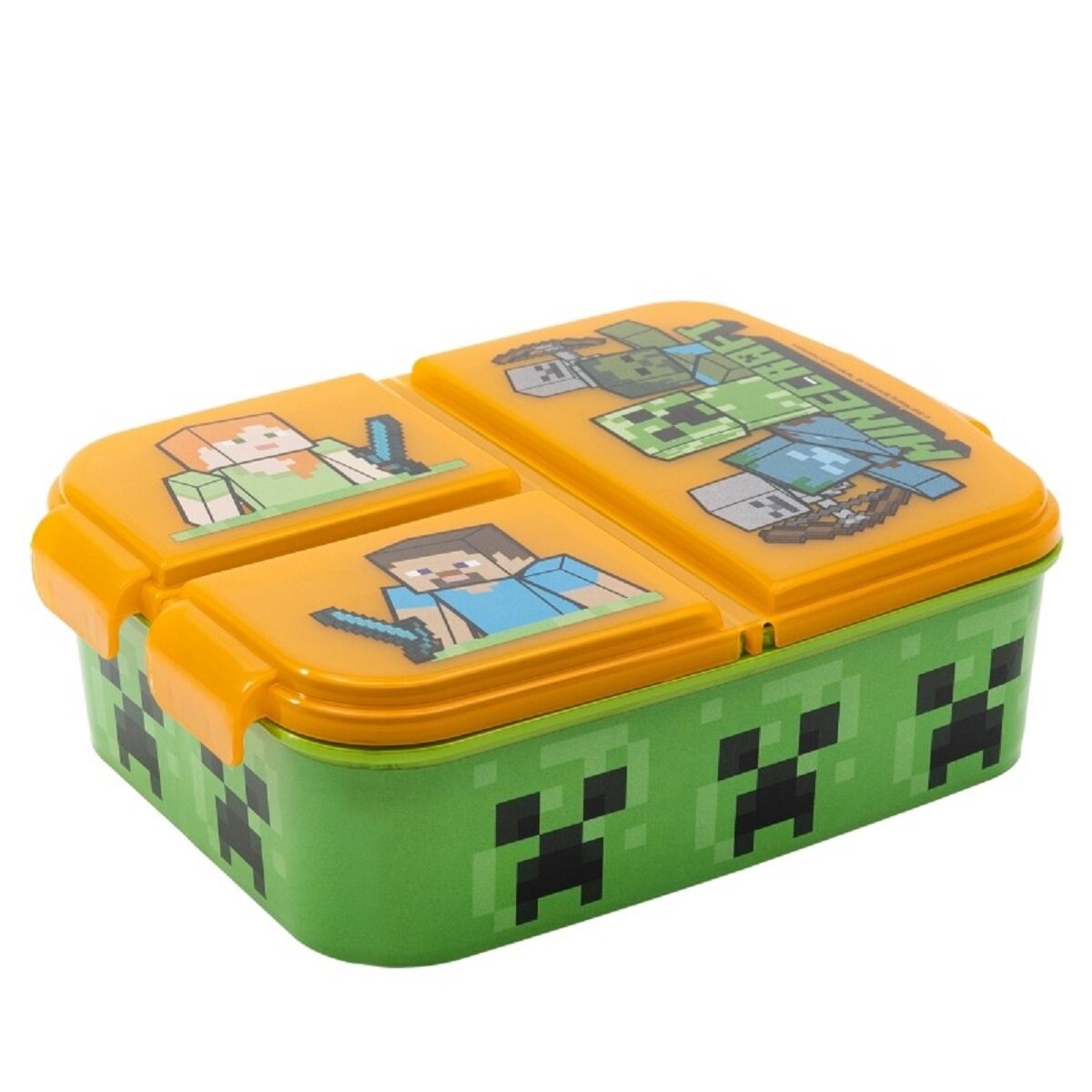 Minecraft Kinder Brotdose – Lunchbox mit 3 Fächern & tollem Design