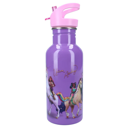Unicorn Academy Trinkbecher – 500 ml Becher mit Strohhalm