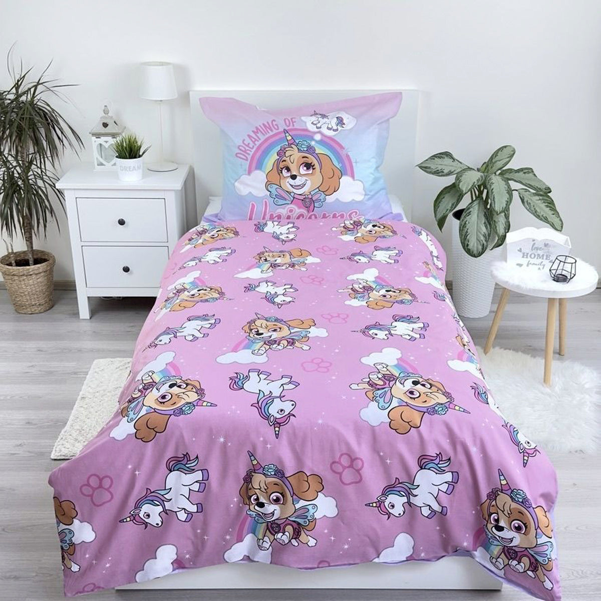 Paw Patrol Bettwäsche-Set aus Baumwolle - 140 x 200 cm + 70 x 90 cm