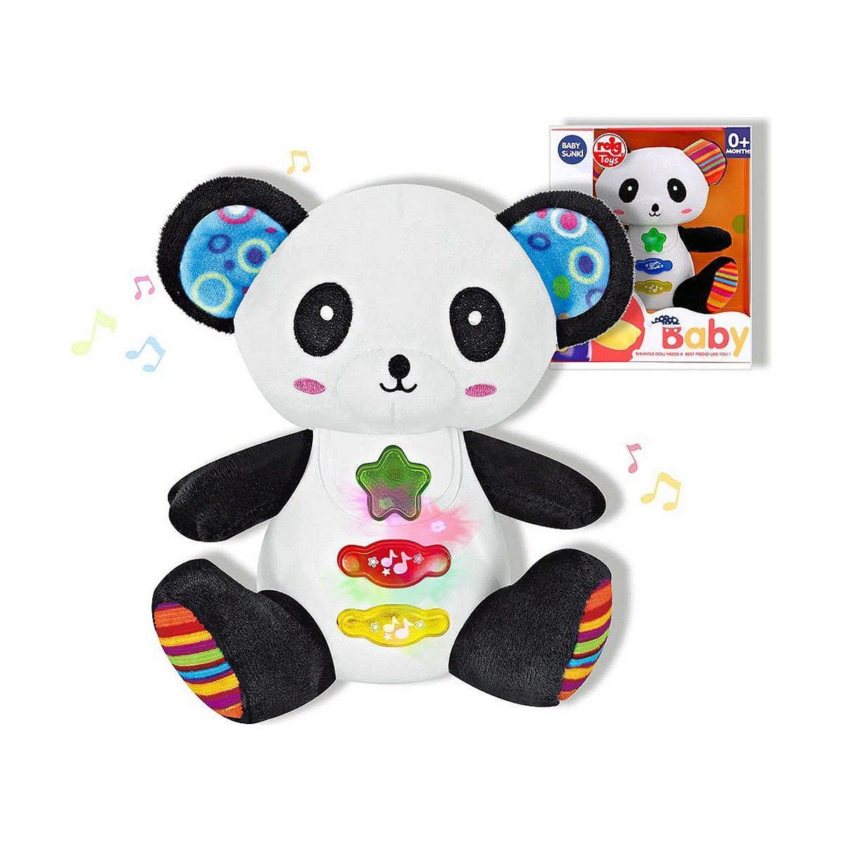 Reig Panda Sound Plüschtier 18 cm weiches Spielzeug für Kinder von 0 bis 4 Jahren