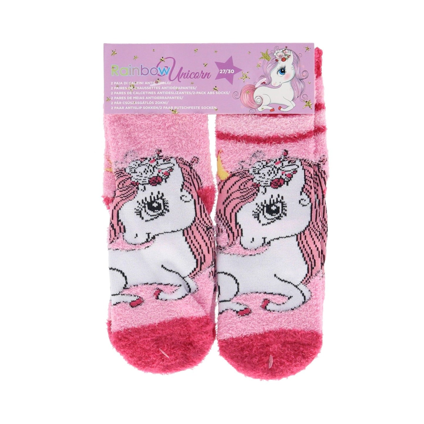 Unicorn Socken 2er-Pack Flauschige Socken für kleine Einhorn-Fans