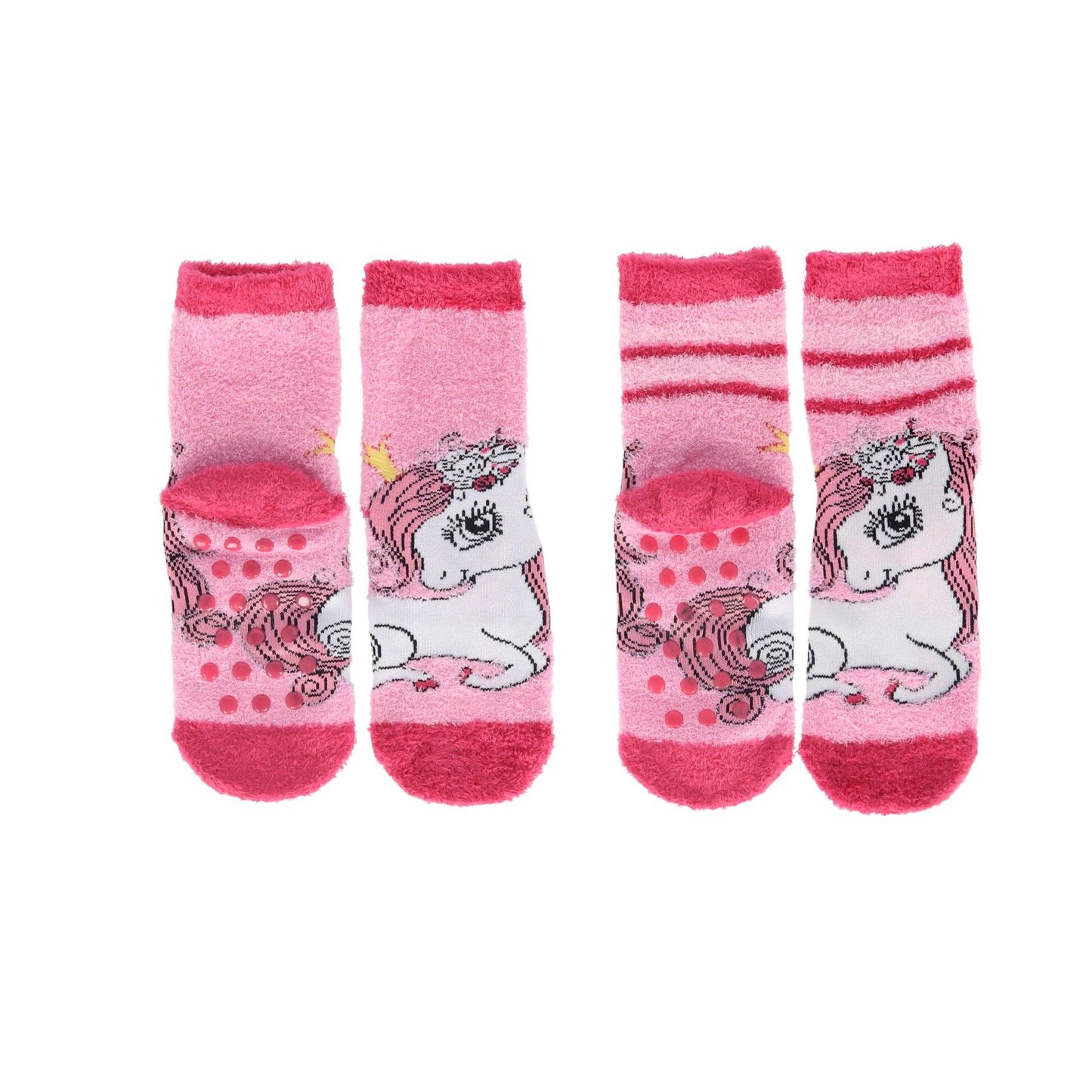 Unicorn Socken 2er-Pack Flauschige Socken für kleine Einhorn-Fans