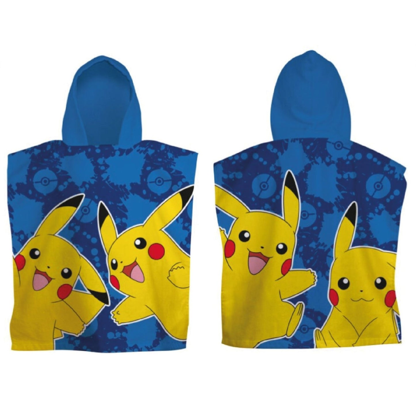 Pokemon 100 x 50 cm Mikrofaser Pikachu Bade Poncho für Jungen und Mädchen ab 3 Jahren