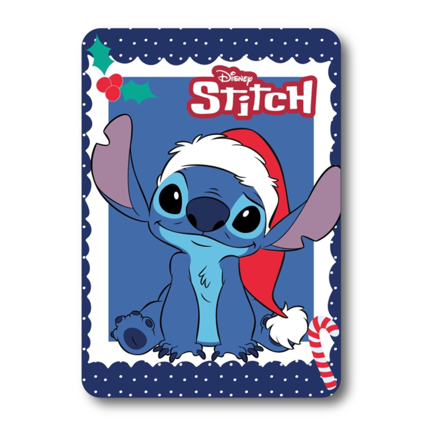 Disney Stitch Weichnachten Fleecedecke Kuscheldecke 100x140 cm Kinder Decke weich warm