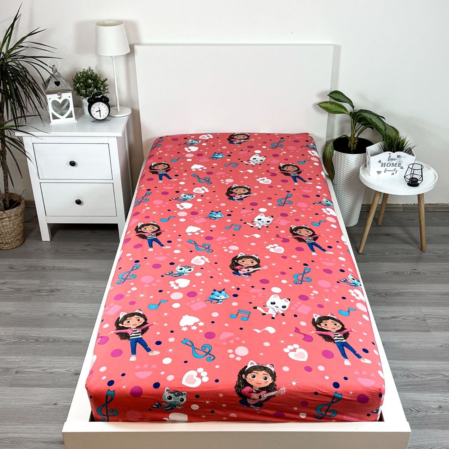 Gabby's Dollhouse Bettwäsche Spannbetttuch 90x200+25 cm für das Kinderzimmer