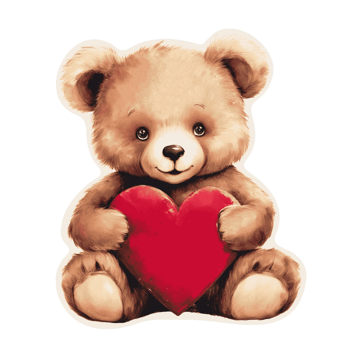 Teddy Bear Dekokissen 39 × 33 cm Teddybär Formkissen aus Diamond Velvet mit weicher Füllung