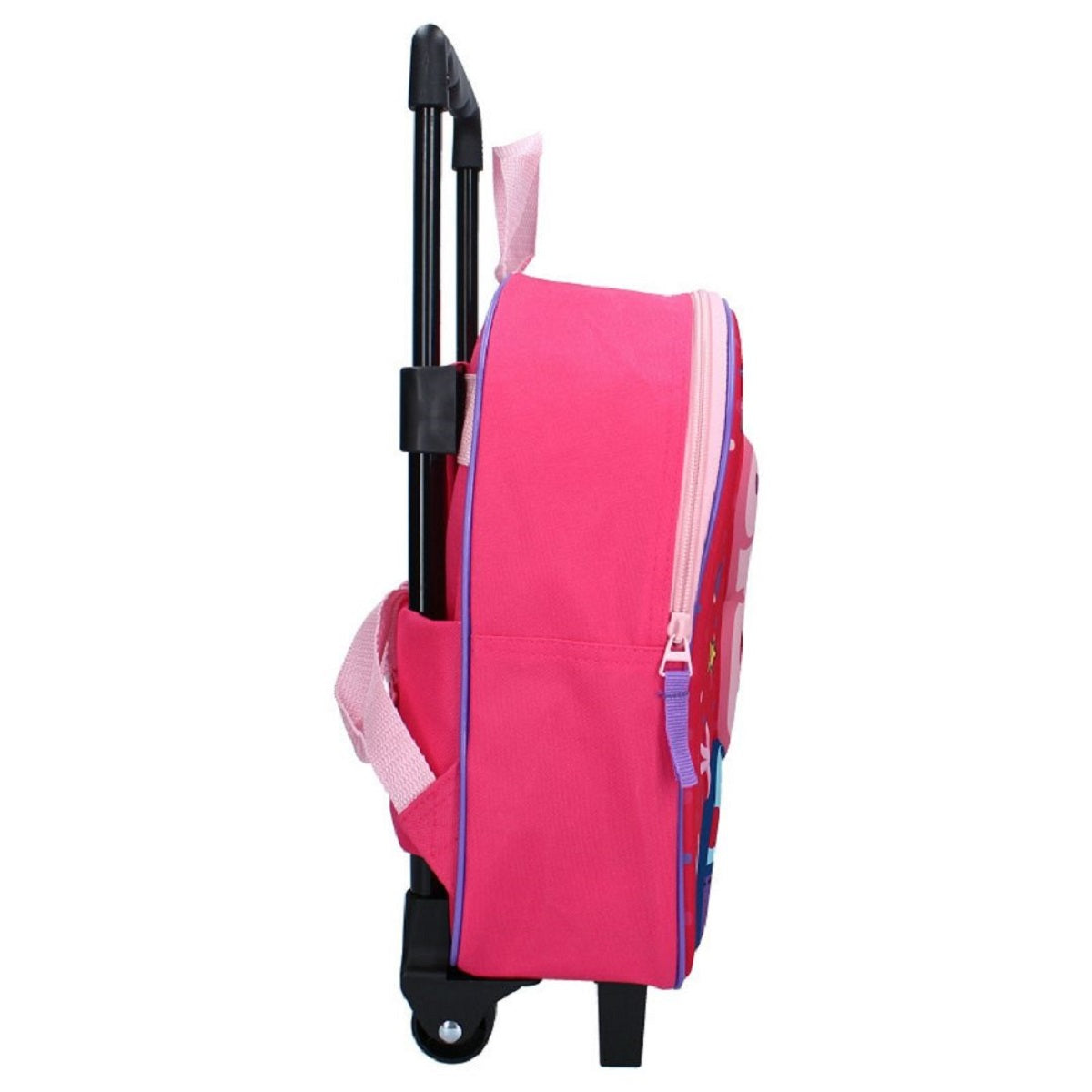 Peppa Pig Trolley-Rucksack 3D Design mit ausziehbarem Griff und Rollen Schultasche
